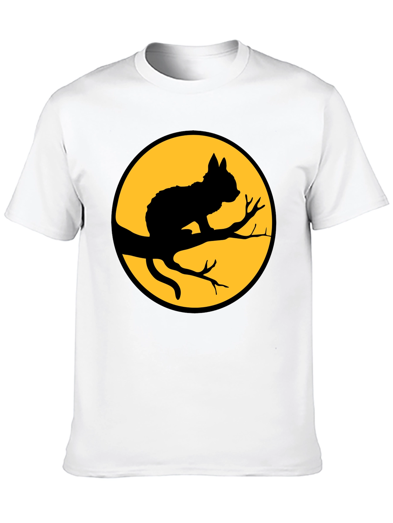 Black Cat Silhouette T-Shirt