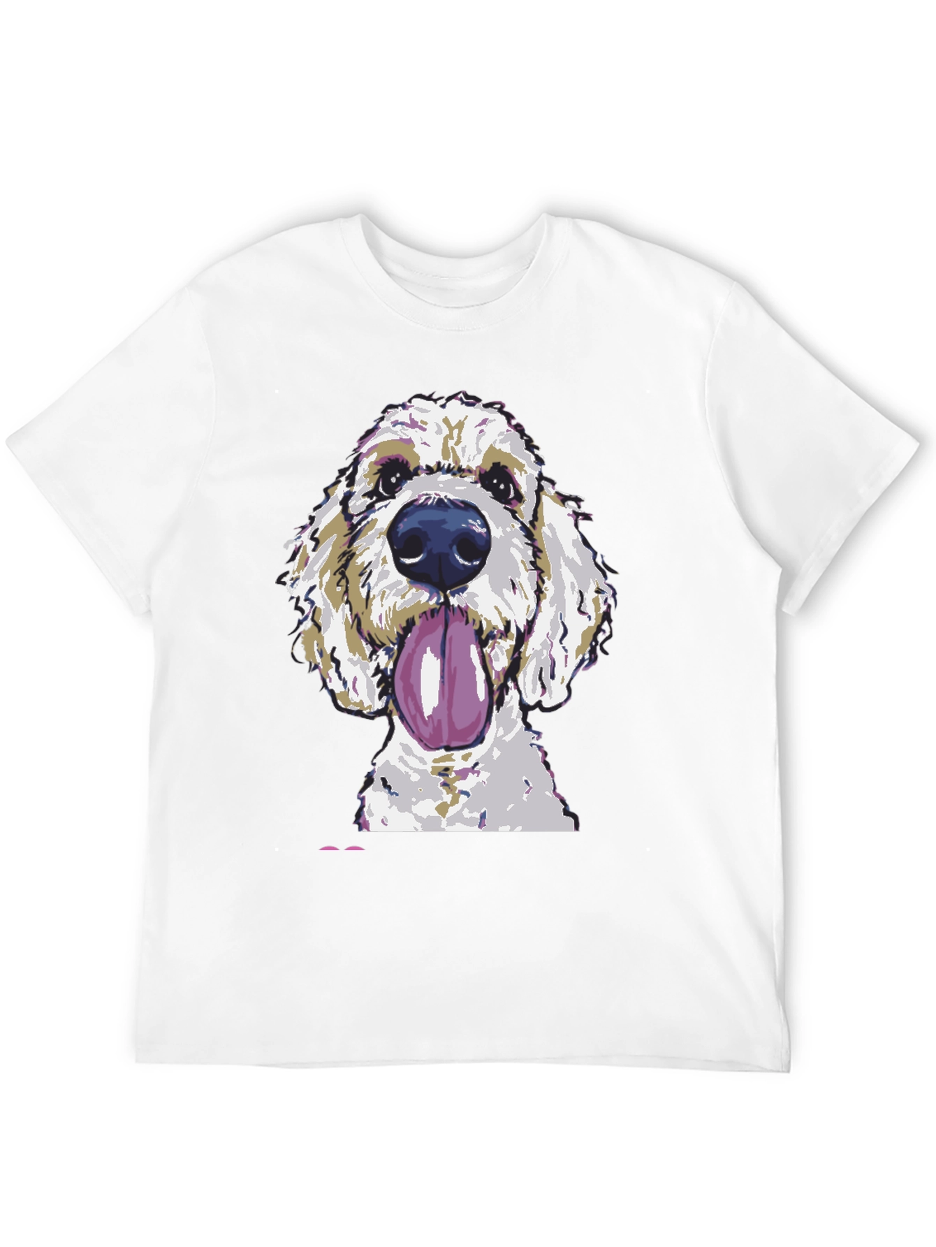 Dog Graphic Print Crew Neck T-Shirt
