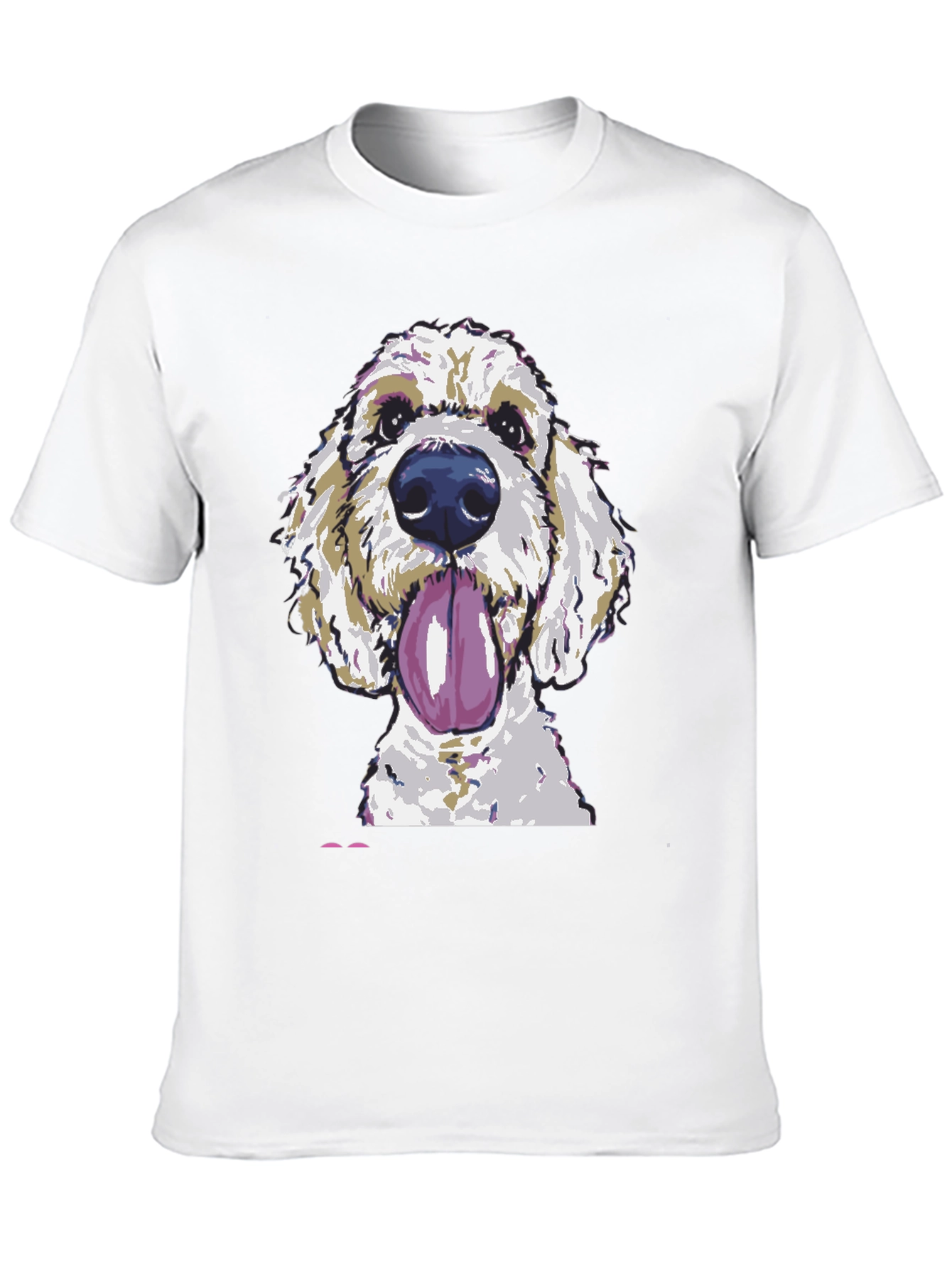 Dog Graphic Print Crew Neck T-Shirt