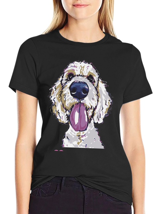 Dog Graphic Print Crew Neck T-Shirt