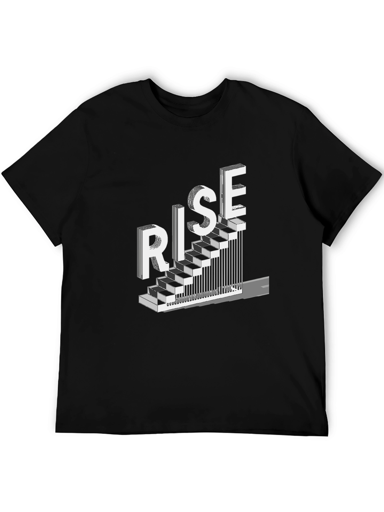 Rise Graphic Tee - Motivational Staircase Design