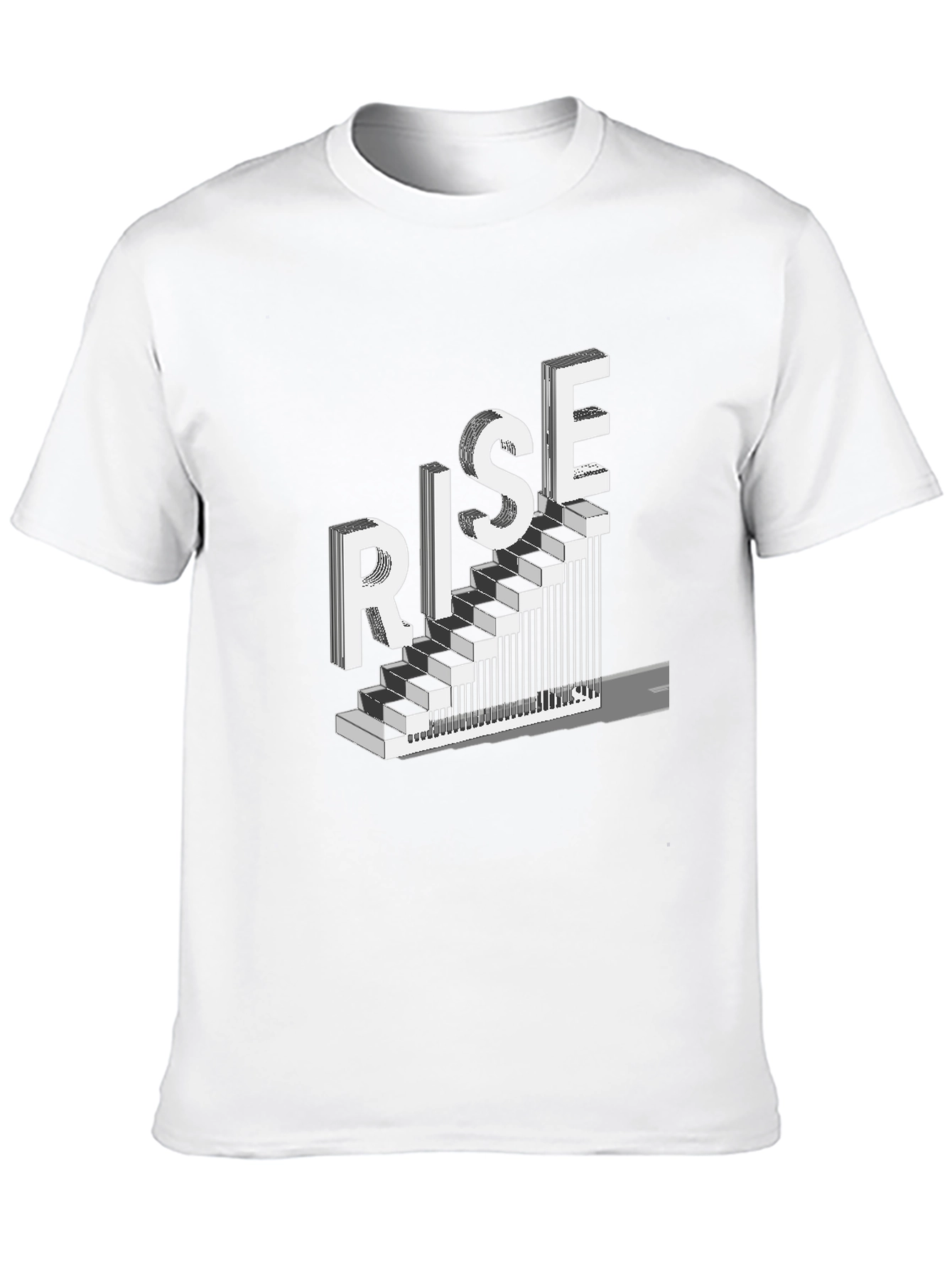 Rise Graphic Tee - Motivational Staircase Design