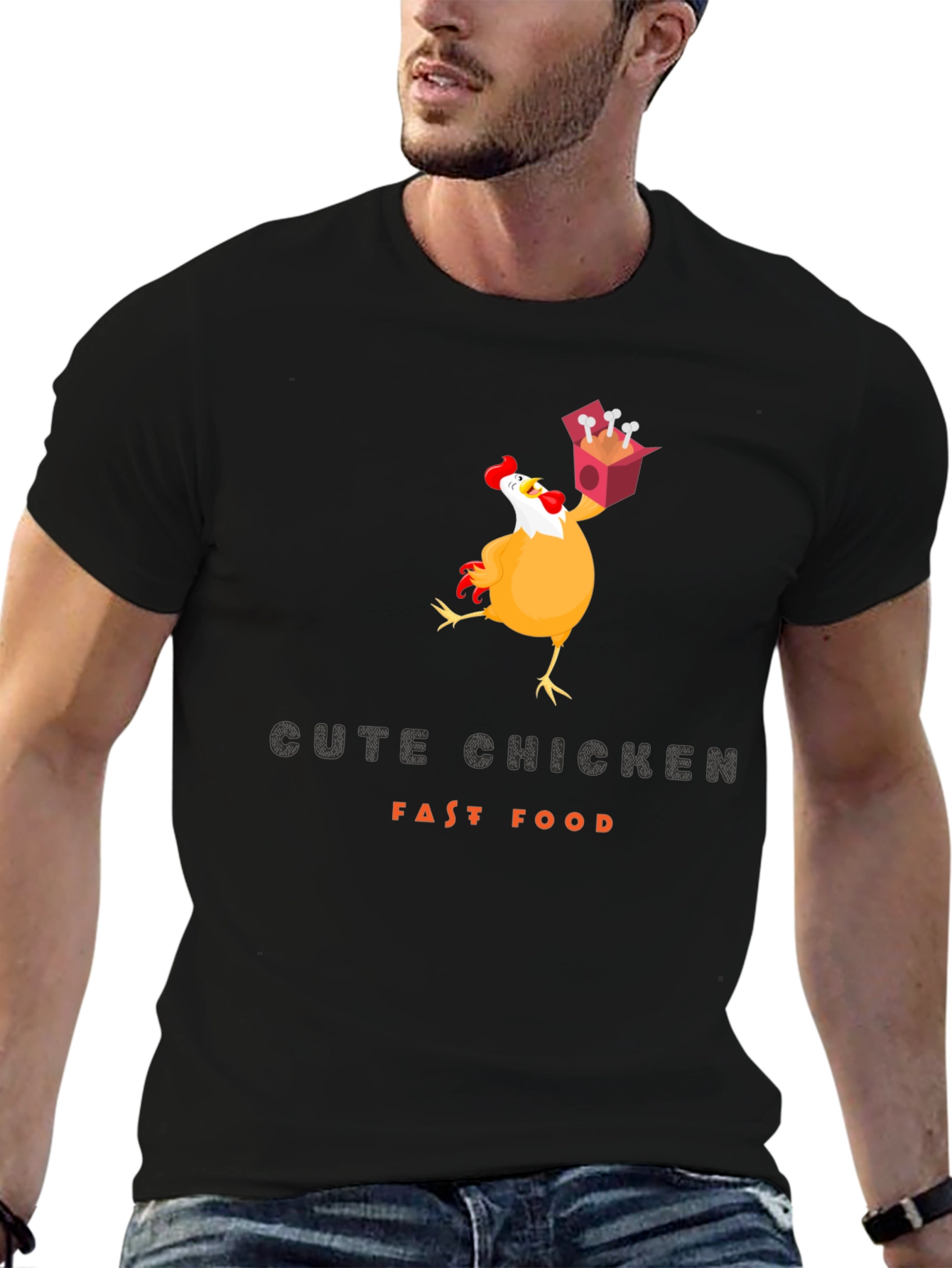 Funny Chicken Fast Food T-Shirt