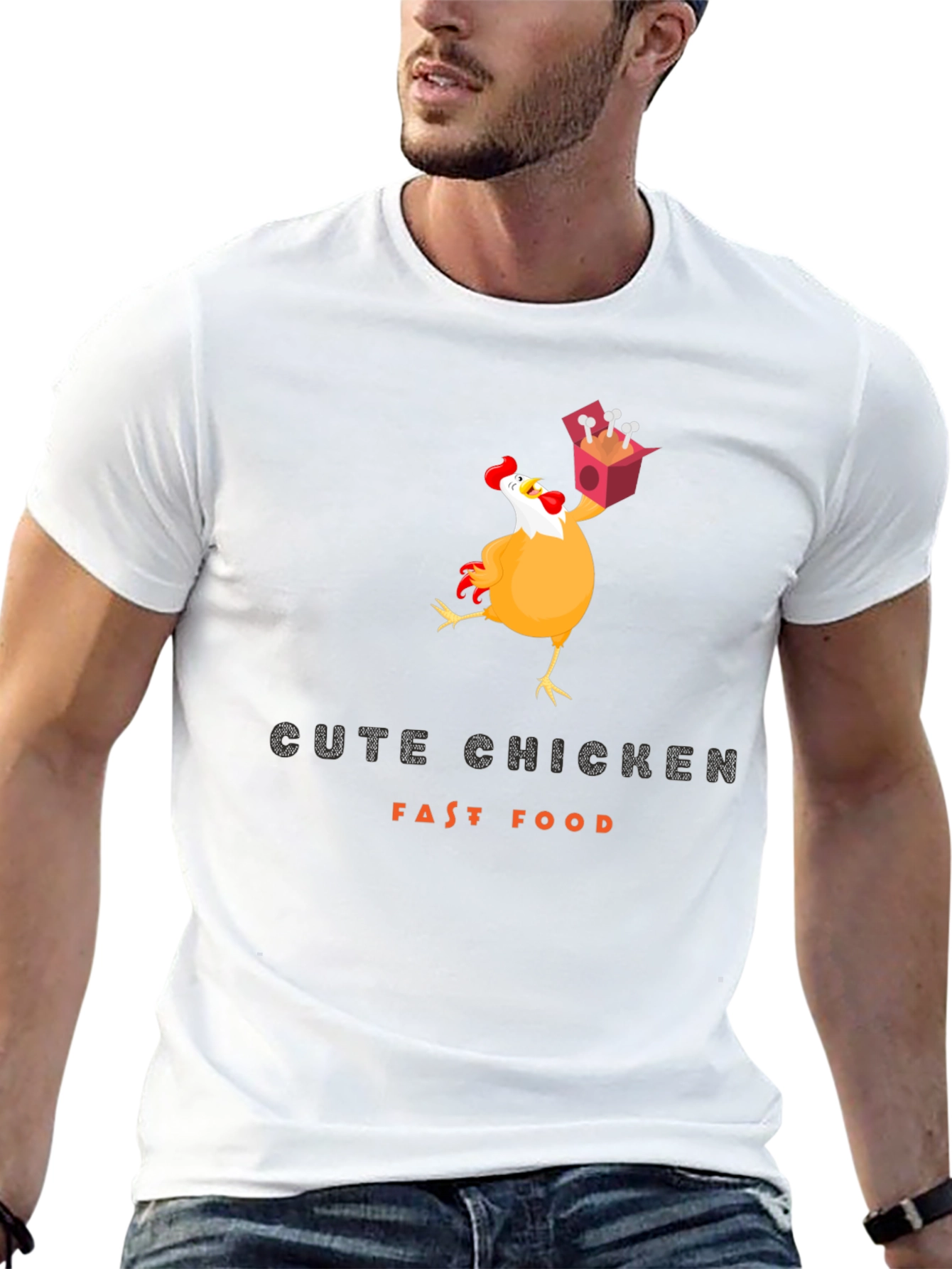 Funny Chicken Fast Food T-Shirt