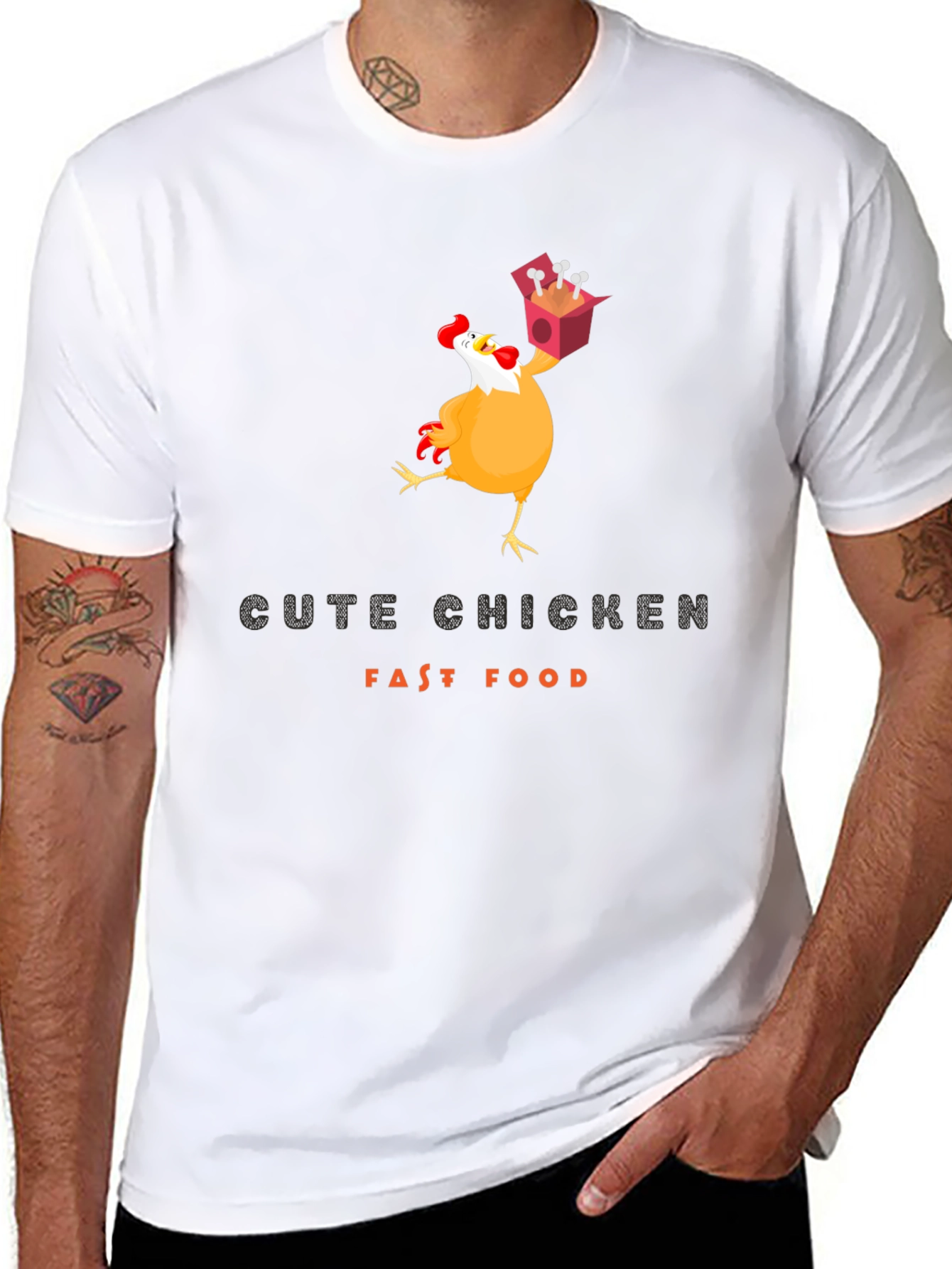 Funny Chicken Fast Food T-Shirt