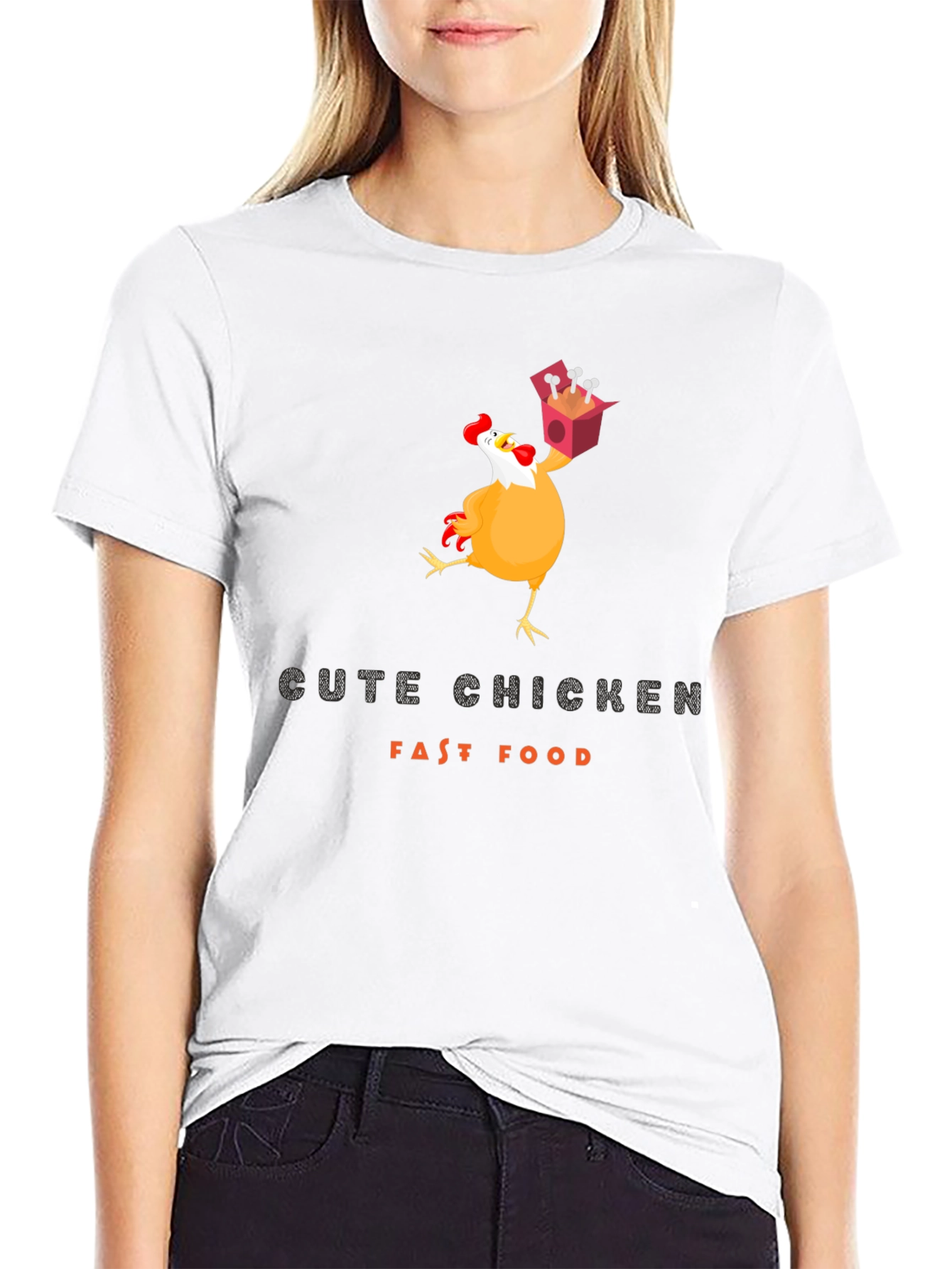 Funny Chicken Fast Food T-Shirt