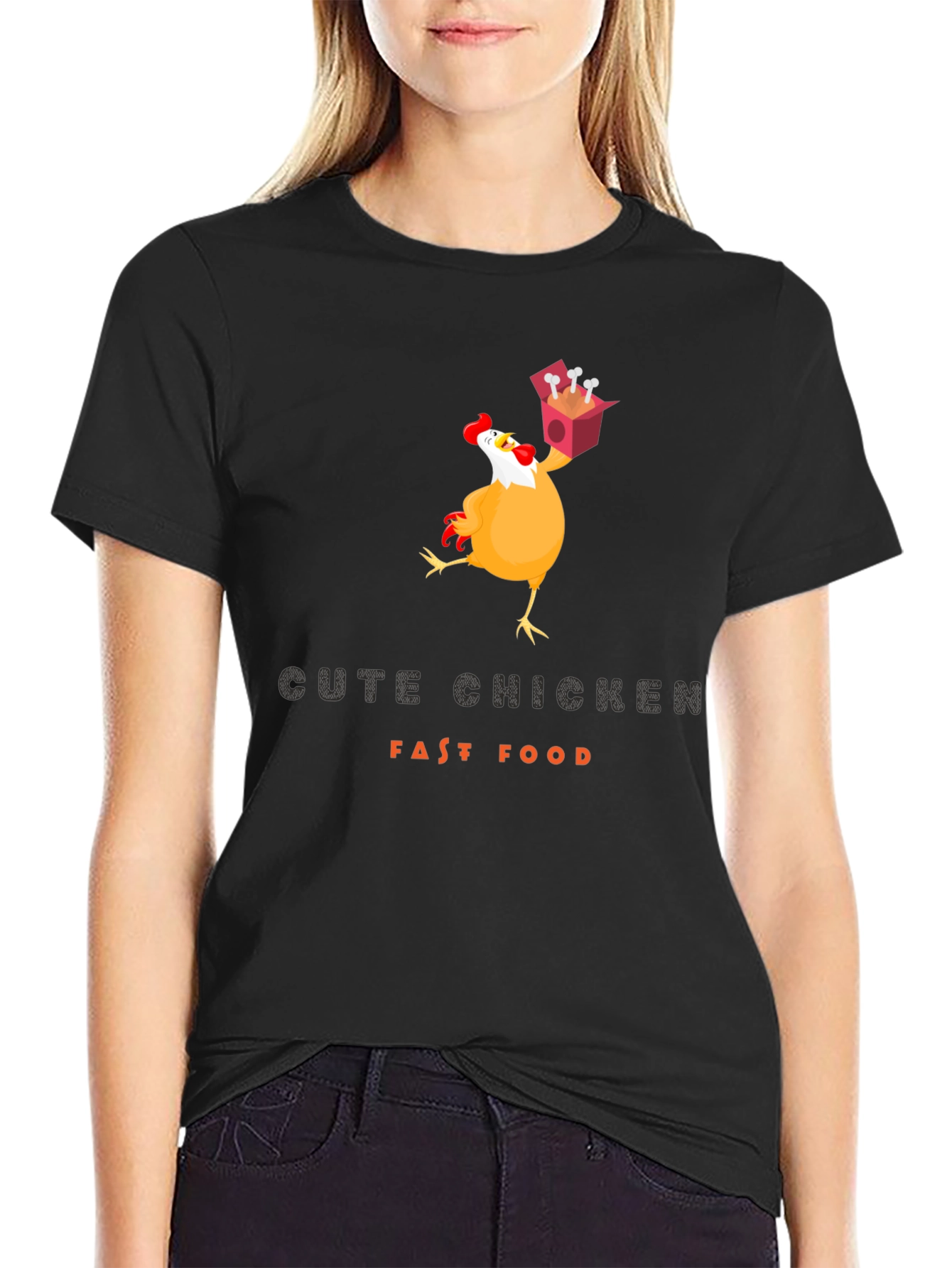 Funny Chicken Fast Food T-Shirt