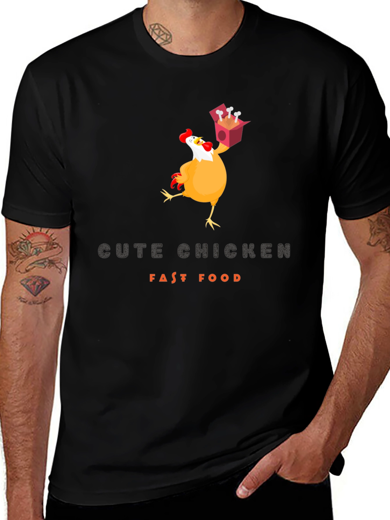 Funny Chicken Fast Food T-Shirt