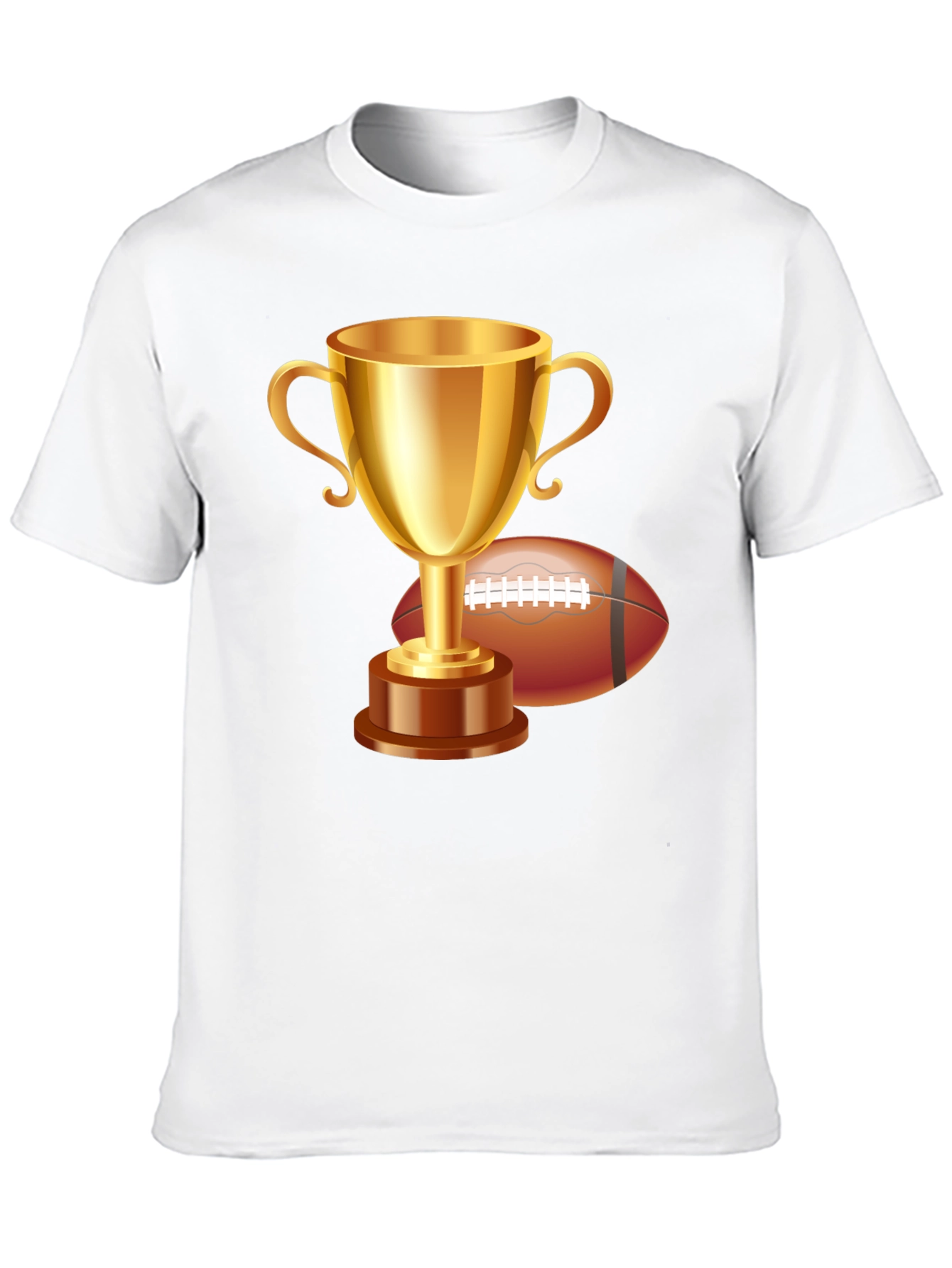Trophy & Football Graphic T-Shirt - Black