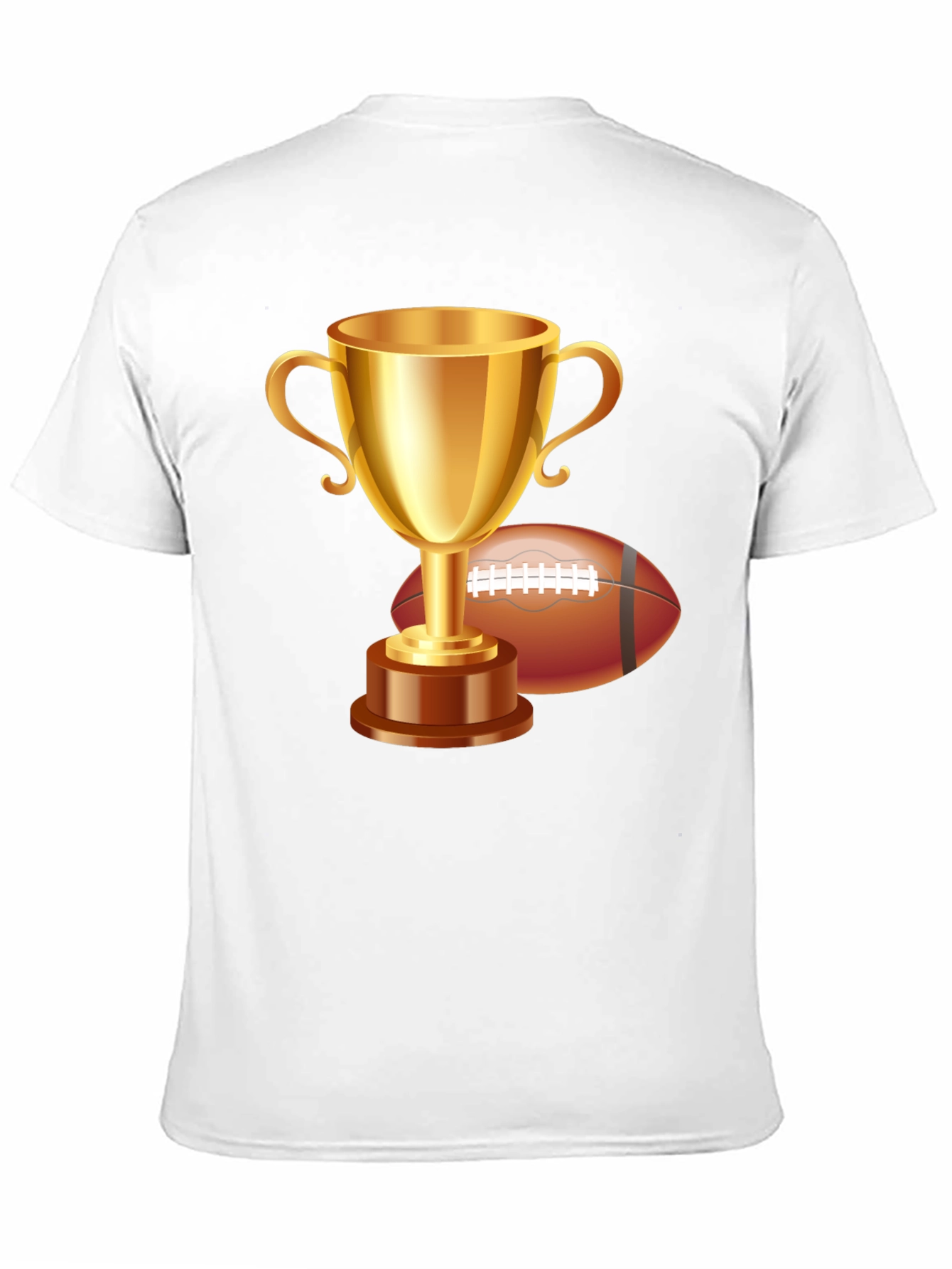 Trophy & Football Graphic T-Shirt - Black