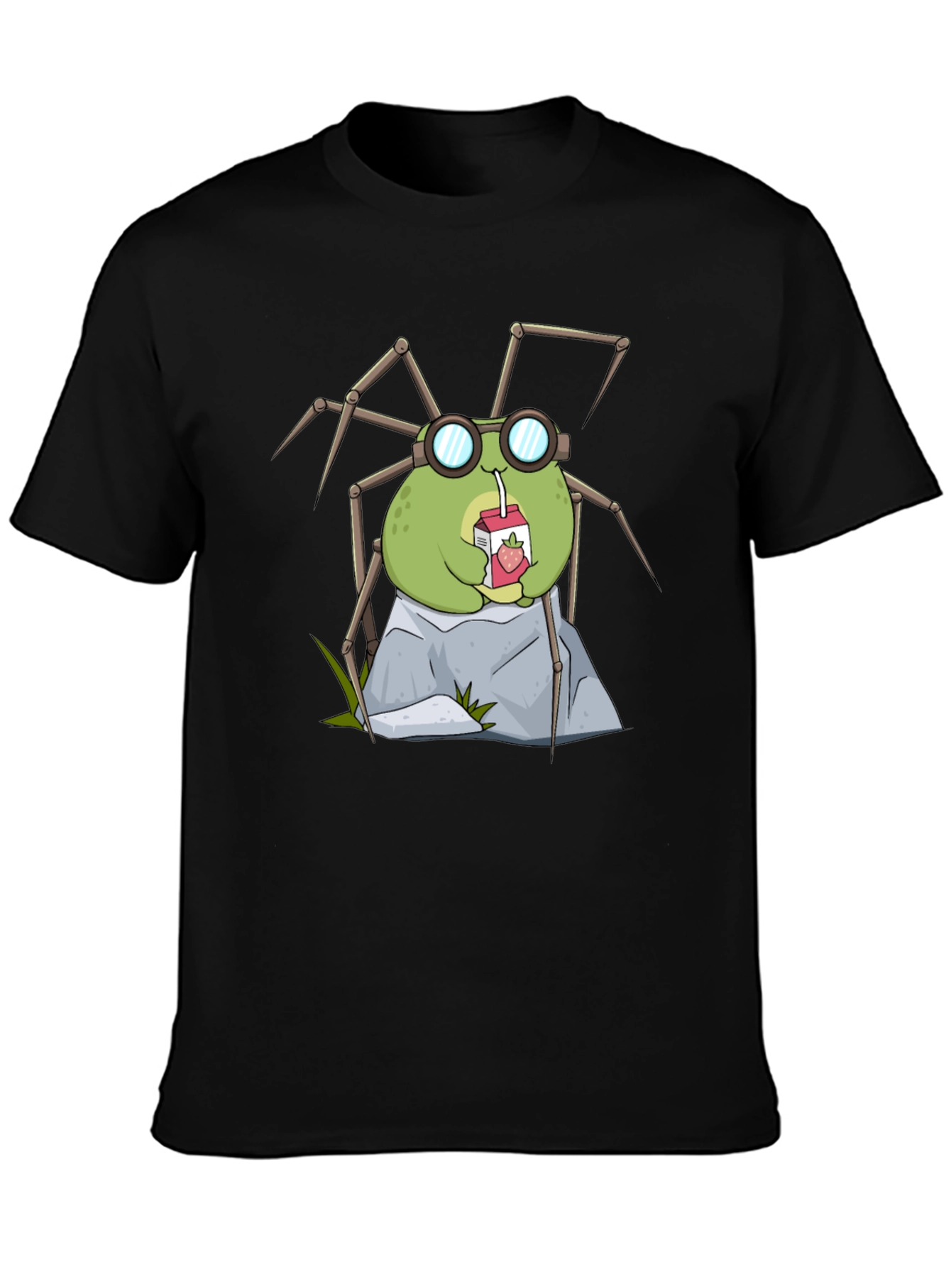 Cute Spider Drinking Juice T-Shirt