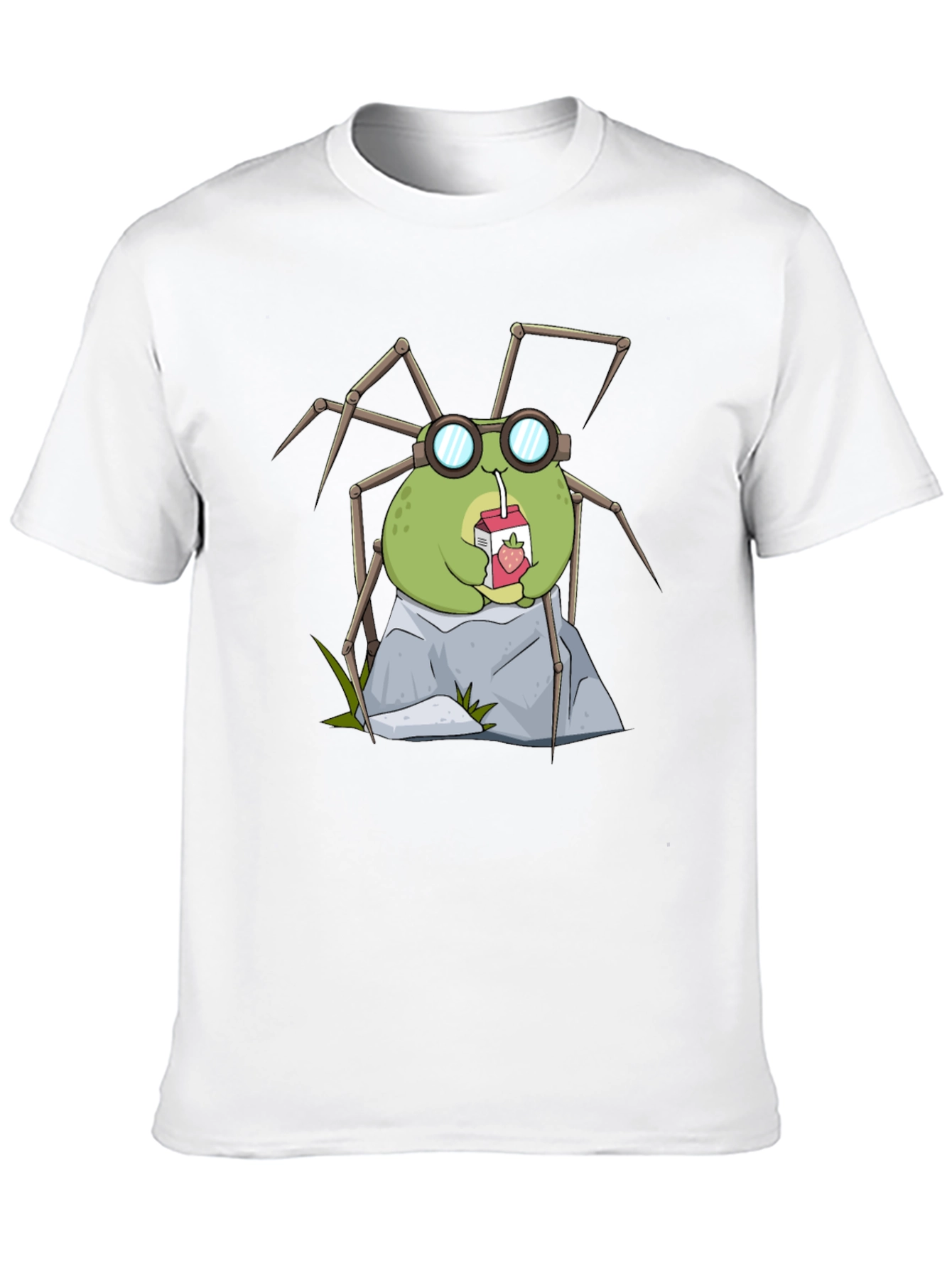 Cute Spider Drinking Juice T-Shirt