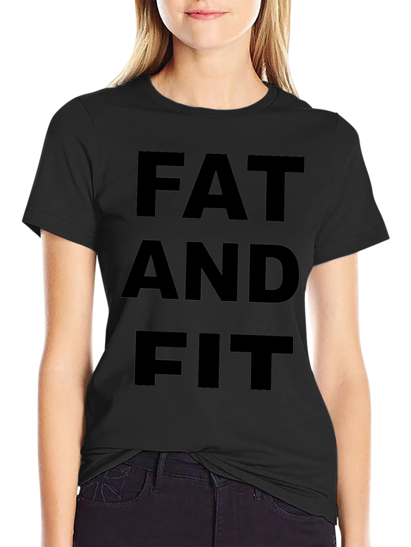 Fat and Fit Black T-Shirt