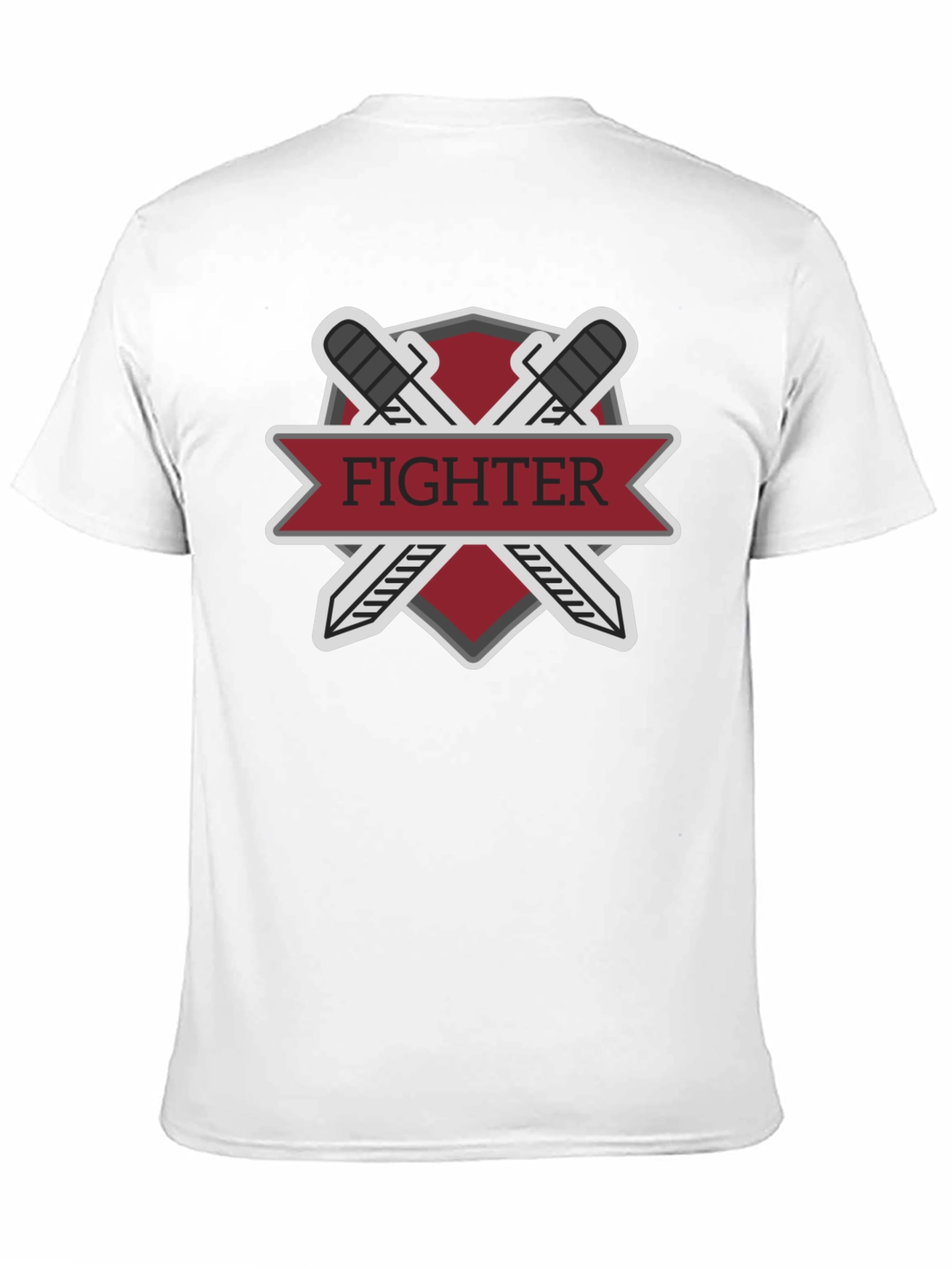 Fighter Sword Emblem Black T-Shirt