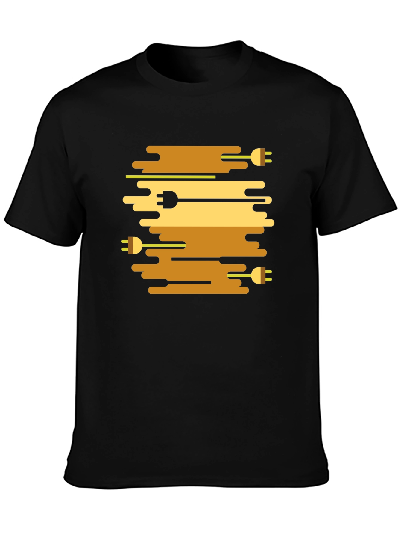Modern Plug Pattern Graphic T-Shirt