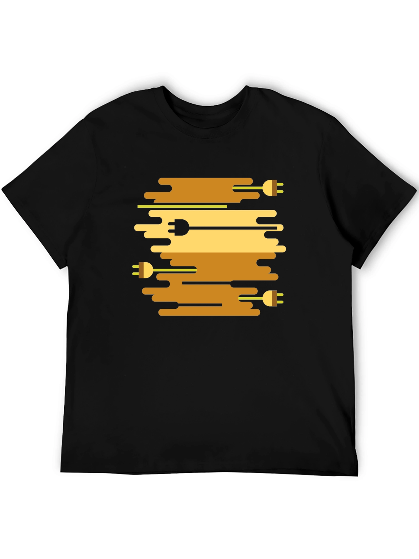 Modern Plug Pattern Graphic T-Shirt