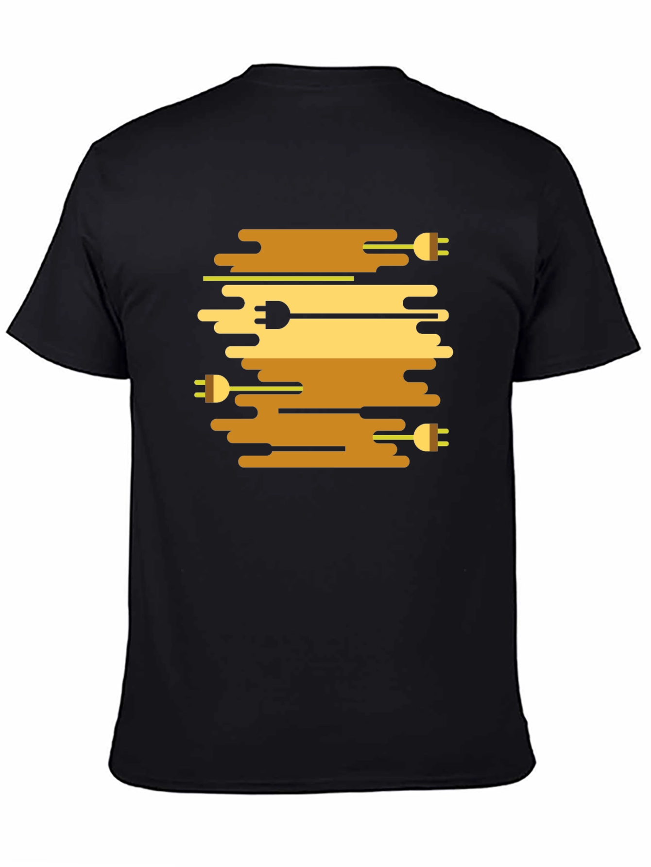 Modern Plug Pattern Graphic T-Shirt