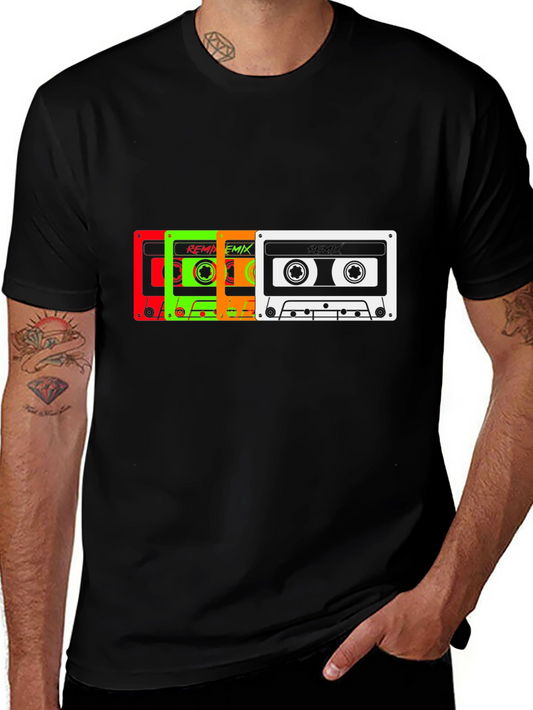 Retro Remix Cassette T-Shirt - Vintage Music Tee