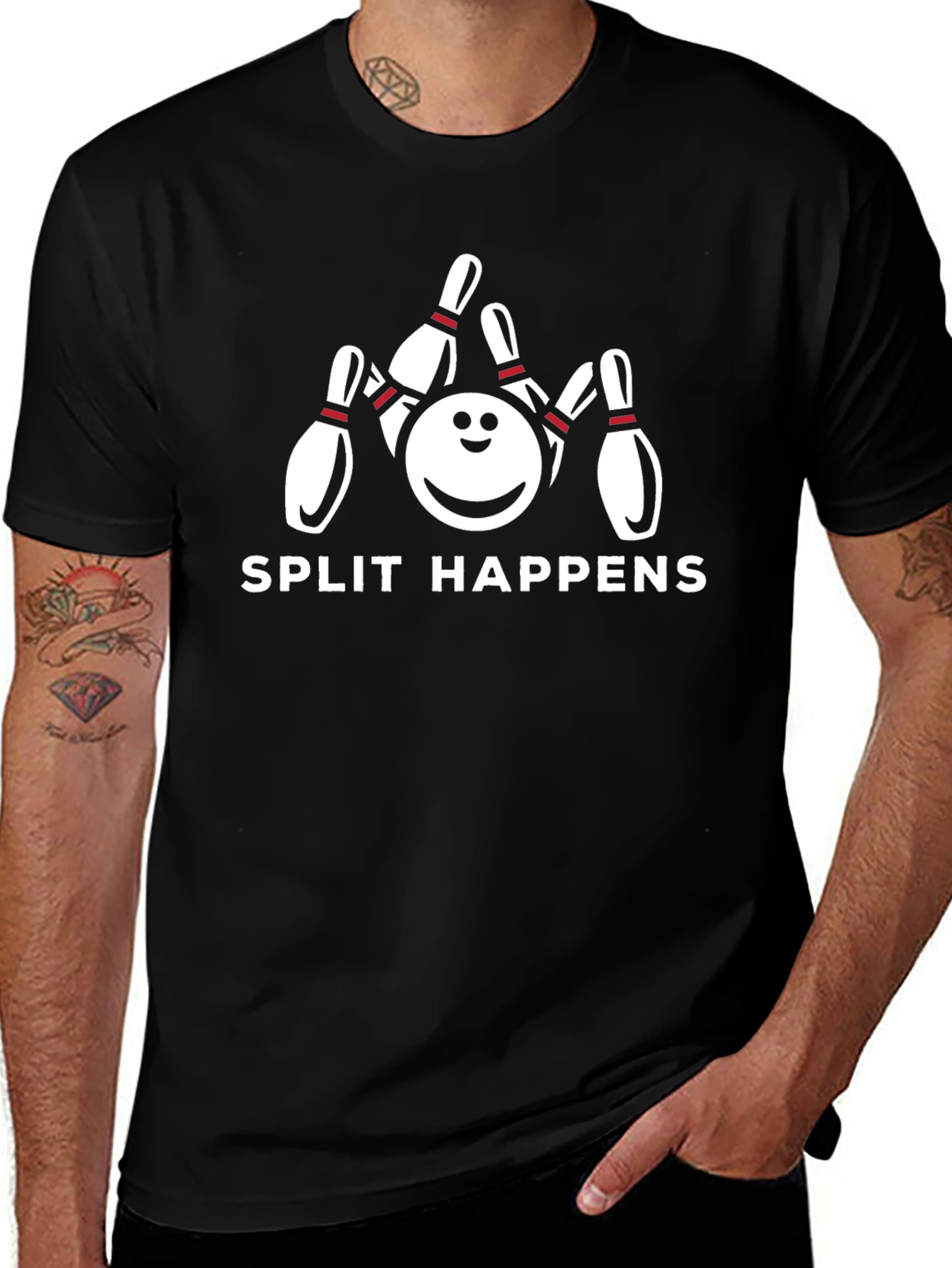 Split Happens Bowling Graphic Tee
