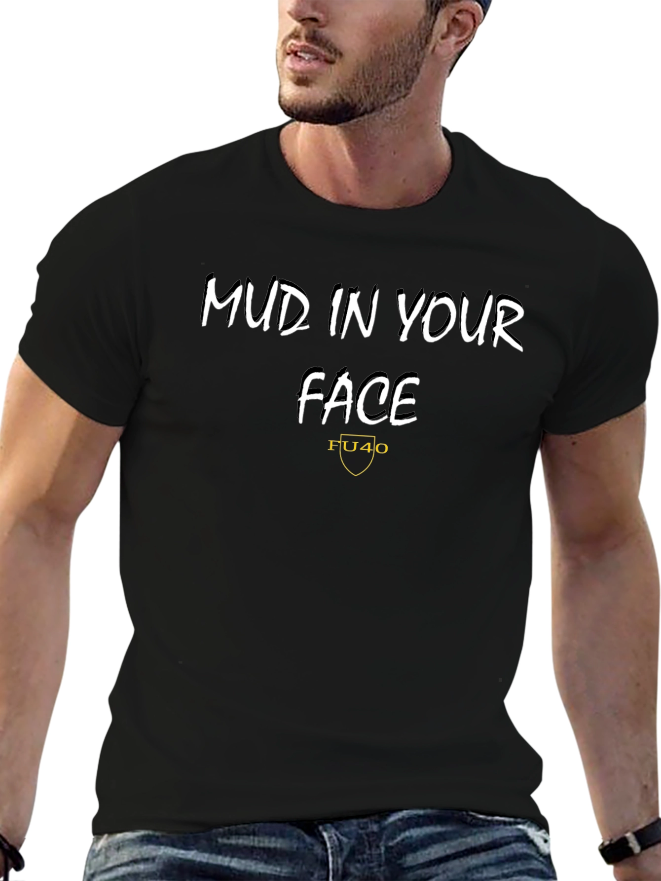 Mud In Your Face Black Graphic Tee
