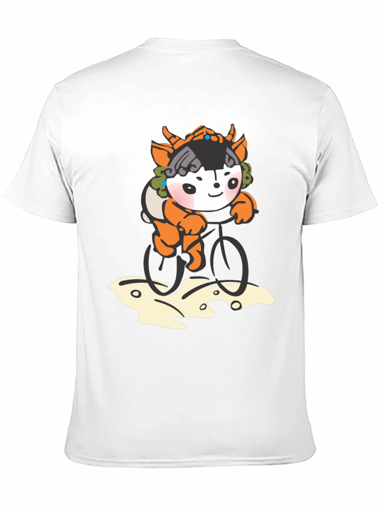 Cute Cartoon Character Bicycle Ride T-Shirt