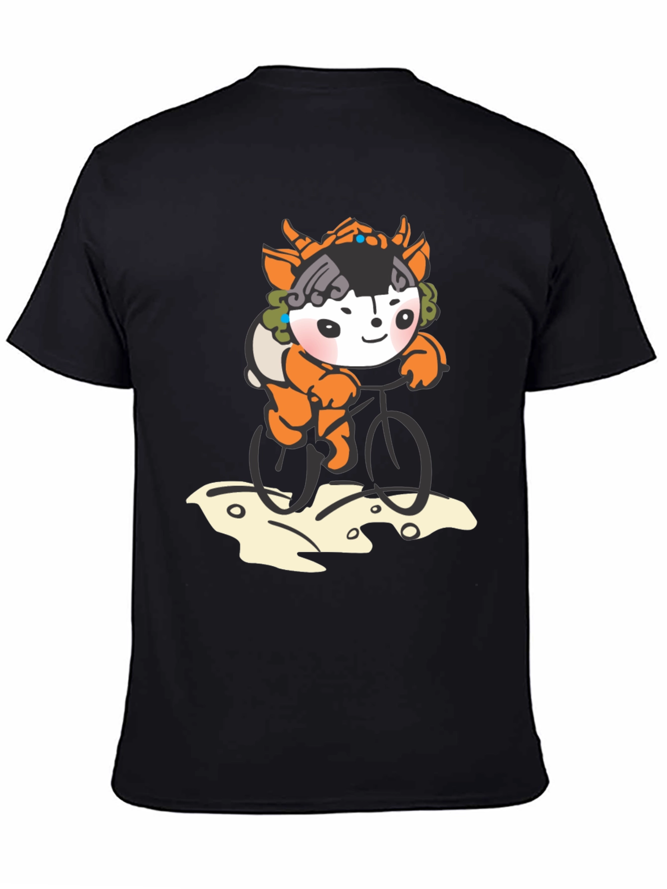Cute Cartoon Character Bicycle Ride T-Shirt