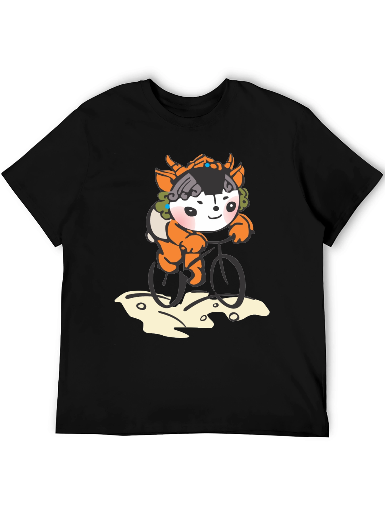 Cute Cartoon Character Bicycle Ride T-Shirt