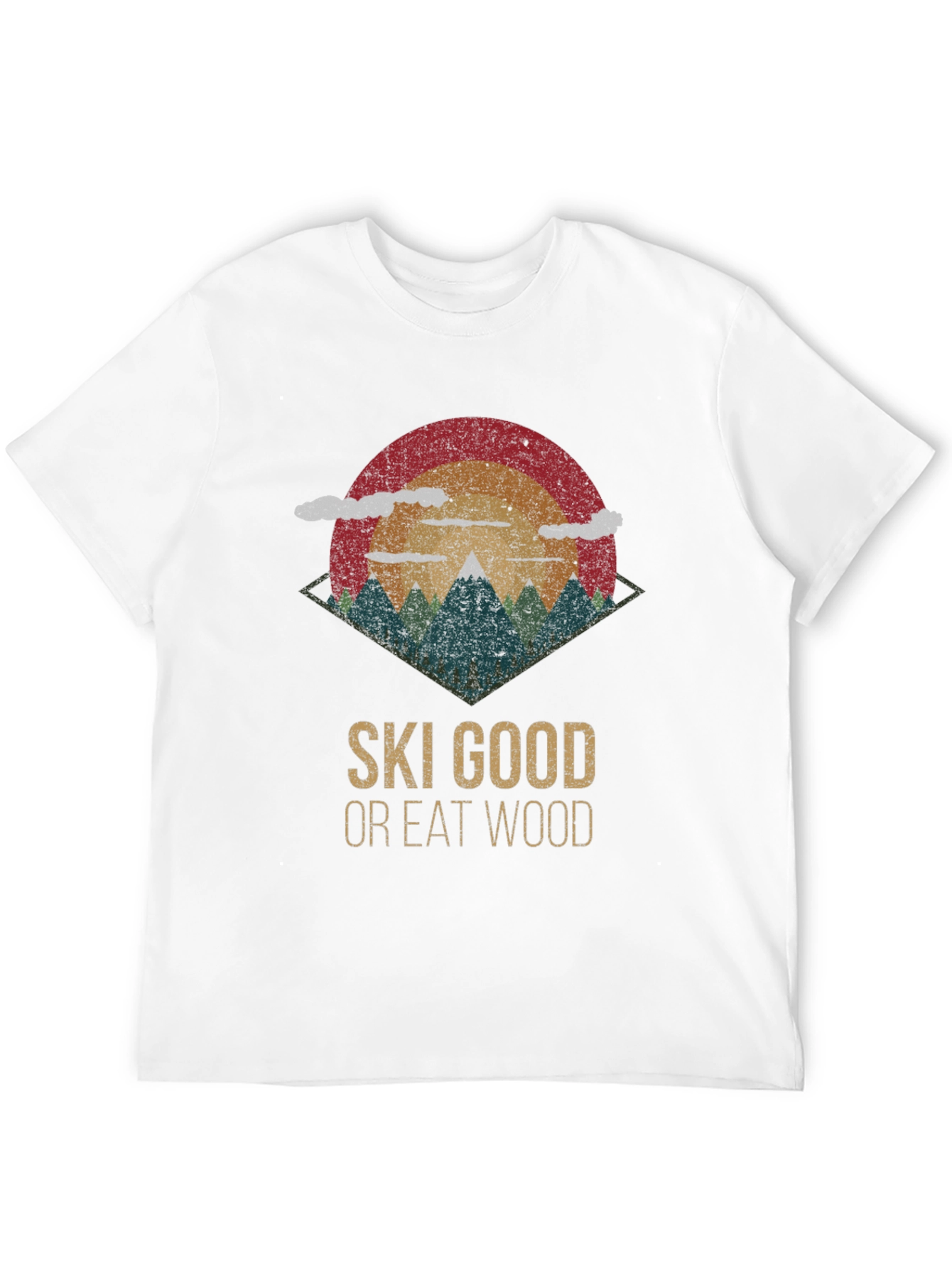 Ski Good Or Eat Wood Retro Graphic Tee