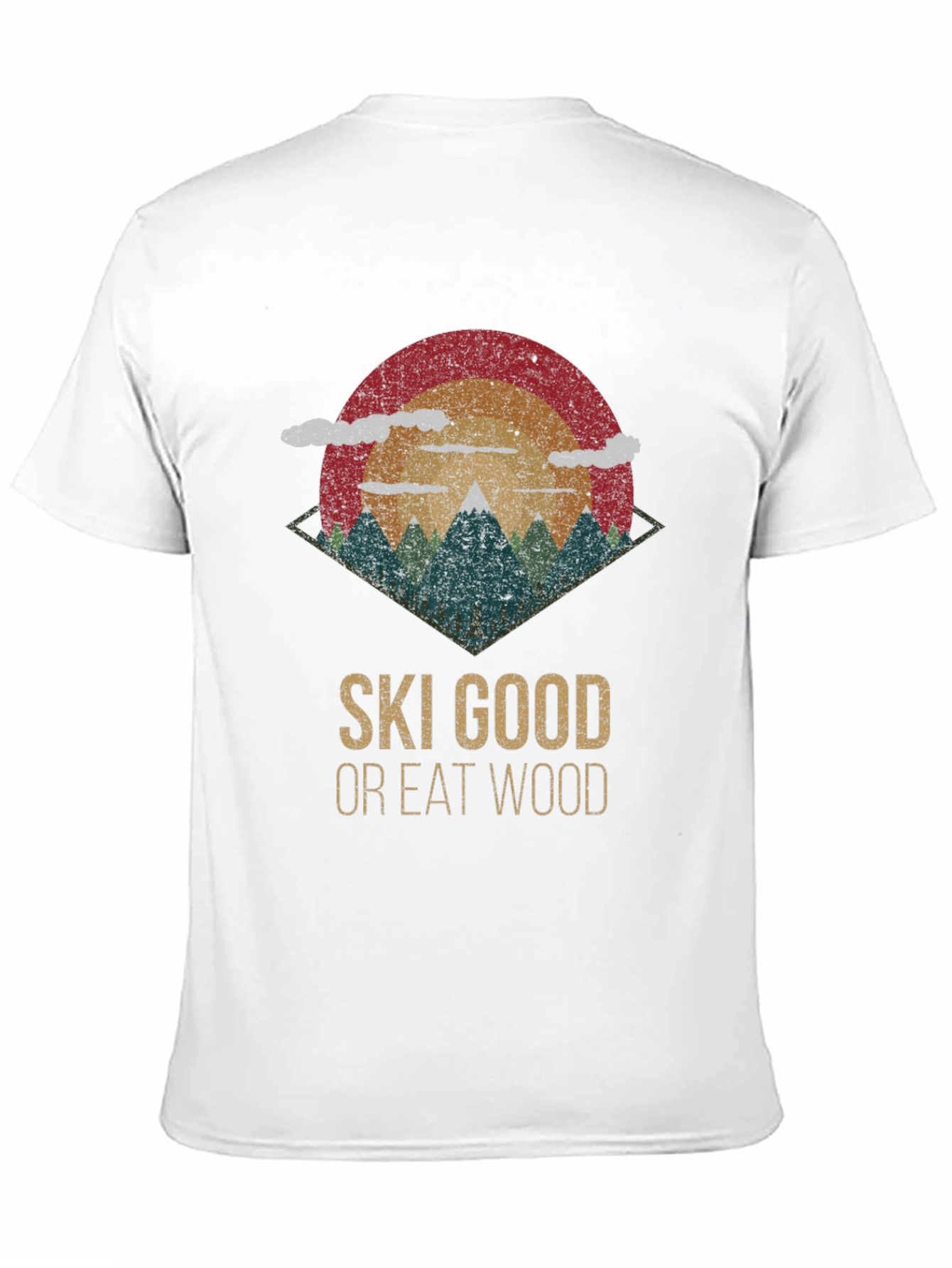 Ski Good Or Eat Wood Retro Graphic Tee