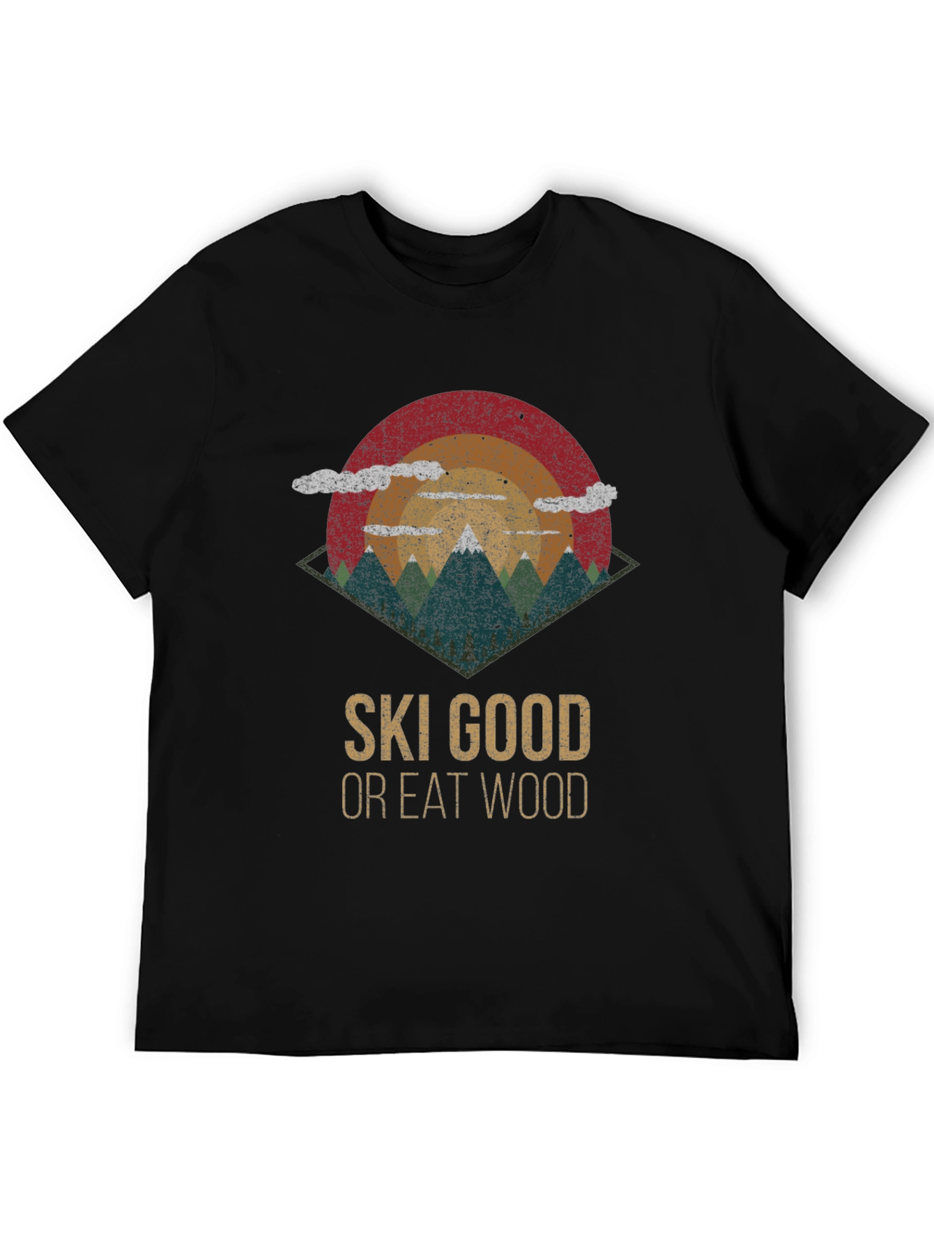 Ski Good Or Eat Wood Retro Graphic Tee