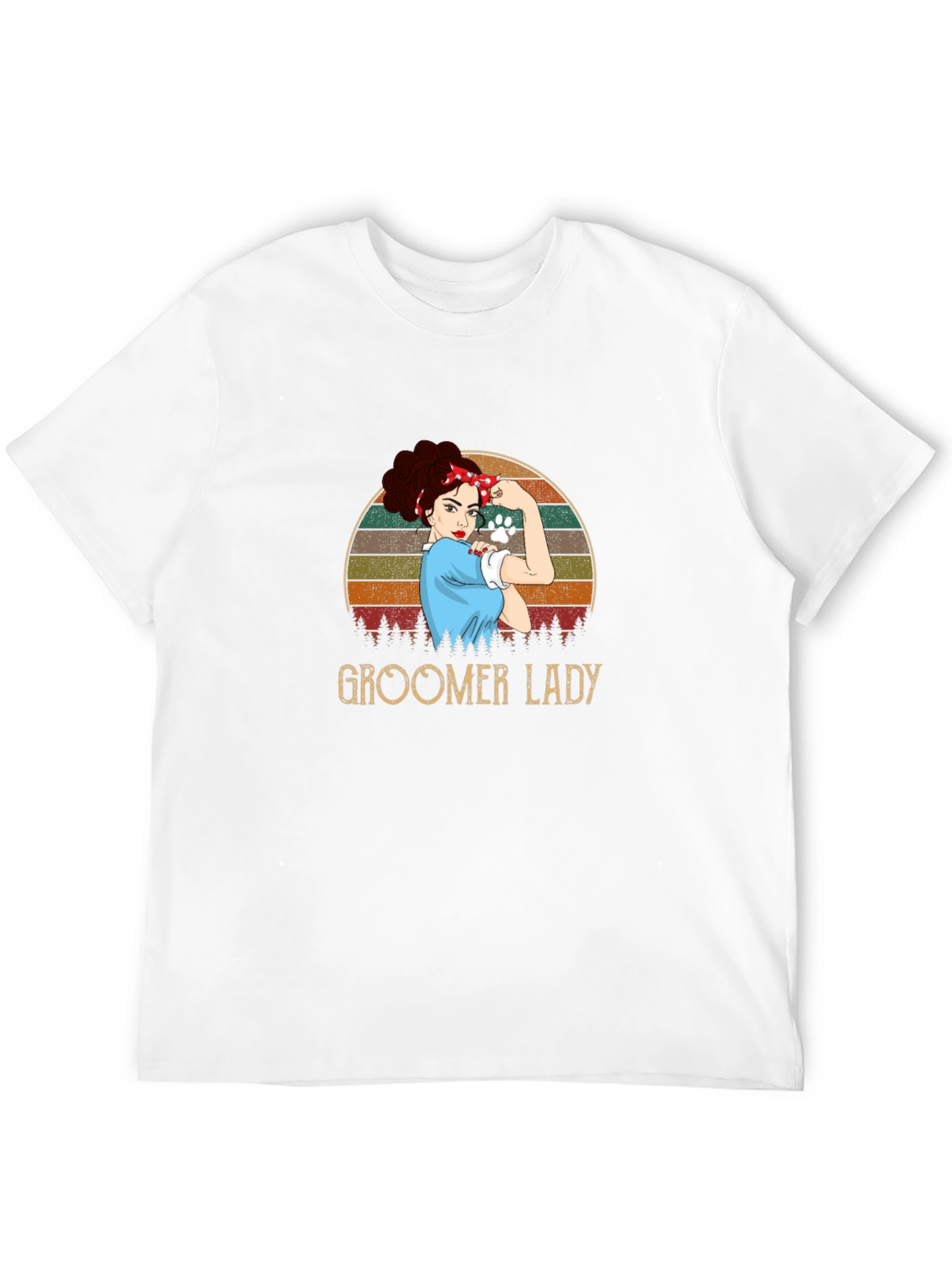 Groomer Lady T-Shirt - Retro Design