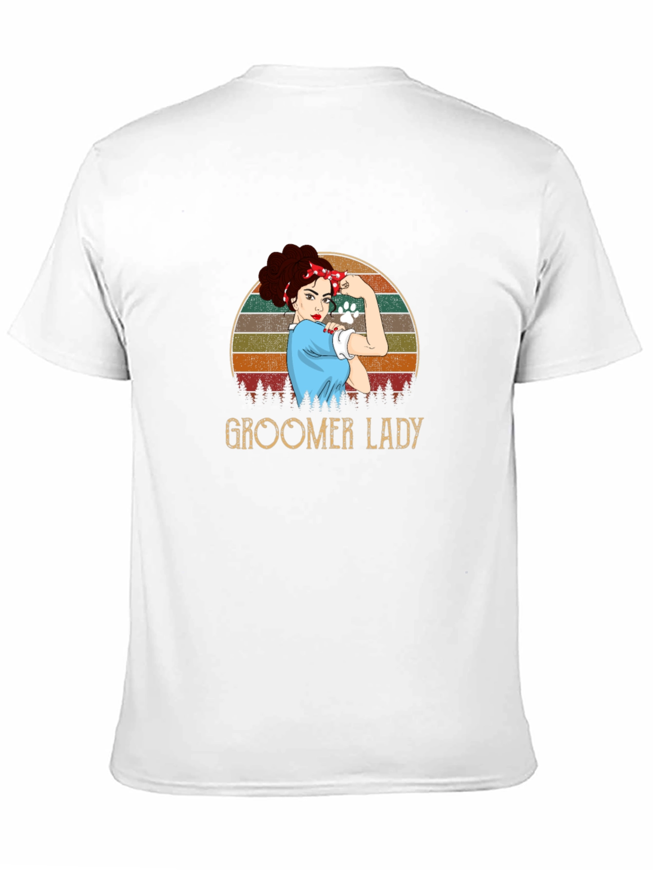 Groomer Lady T-Shirt - Retro Design