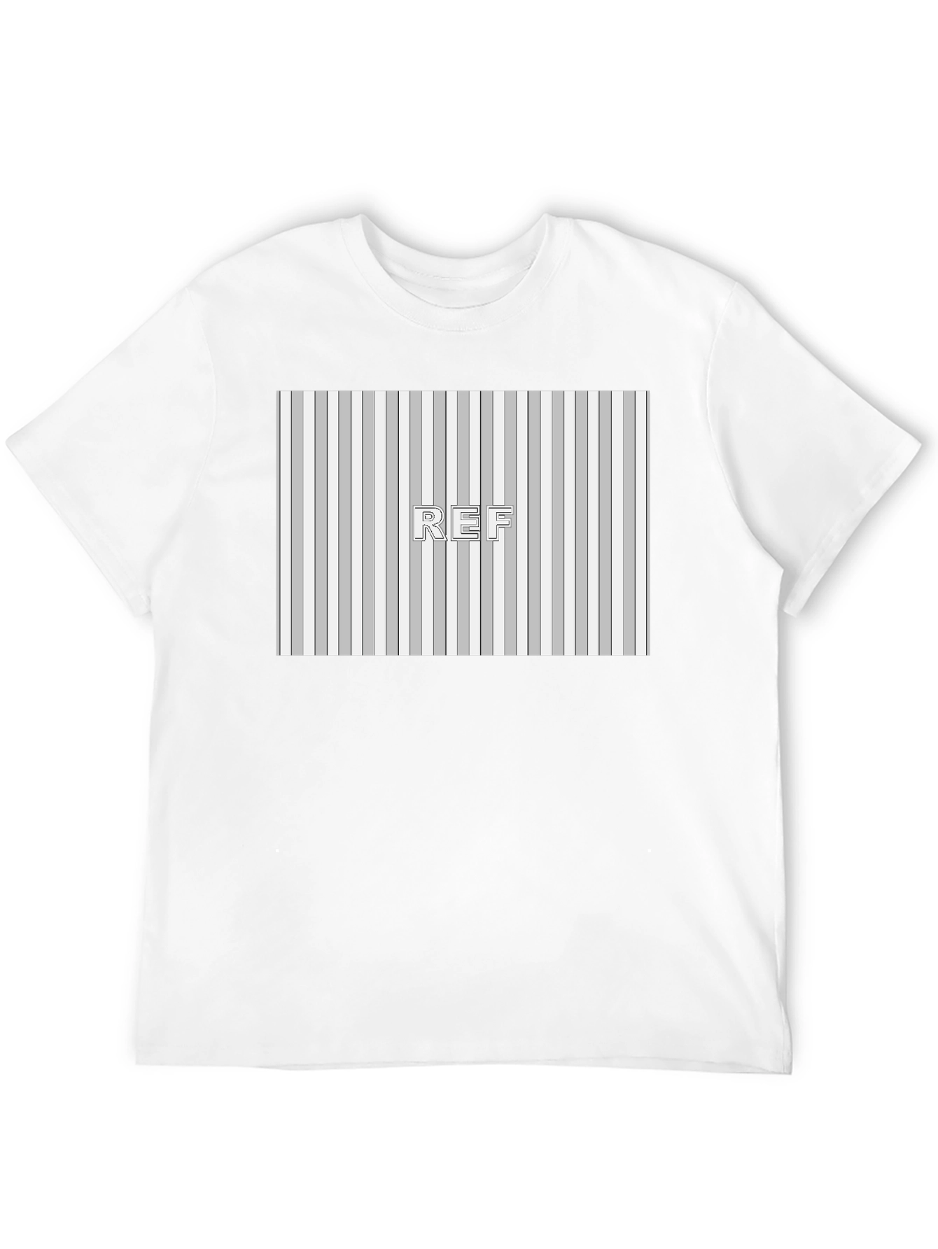 Striped Pattern REF Graphic Tee - Black
