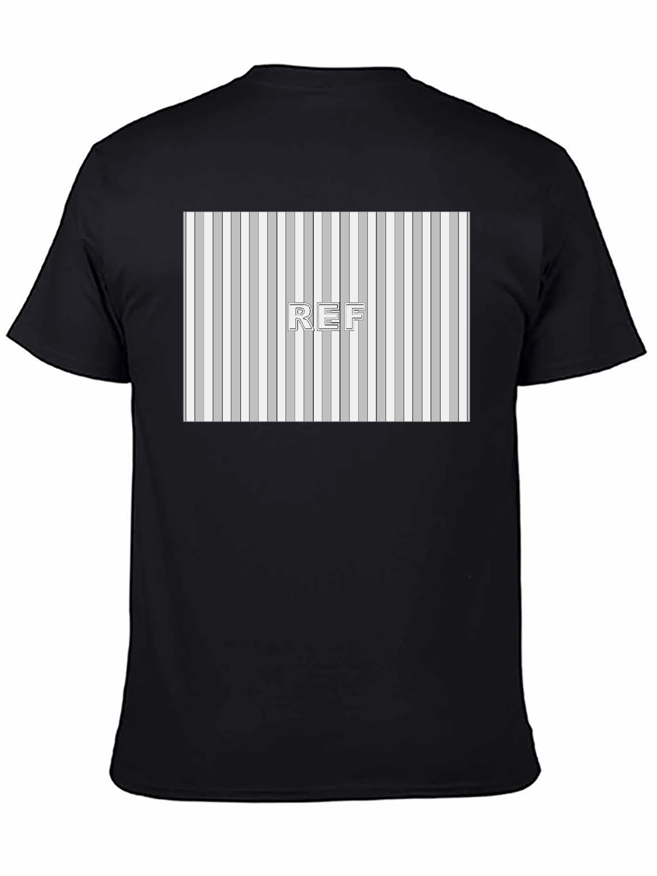 Striped Pattern REF Graphic Tee - Black