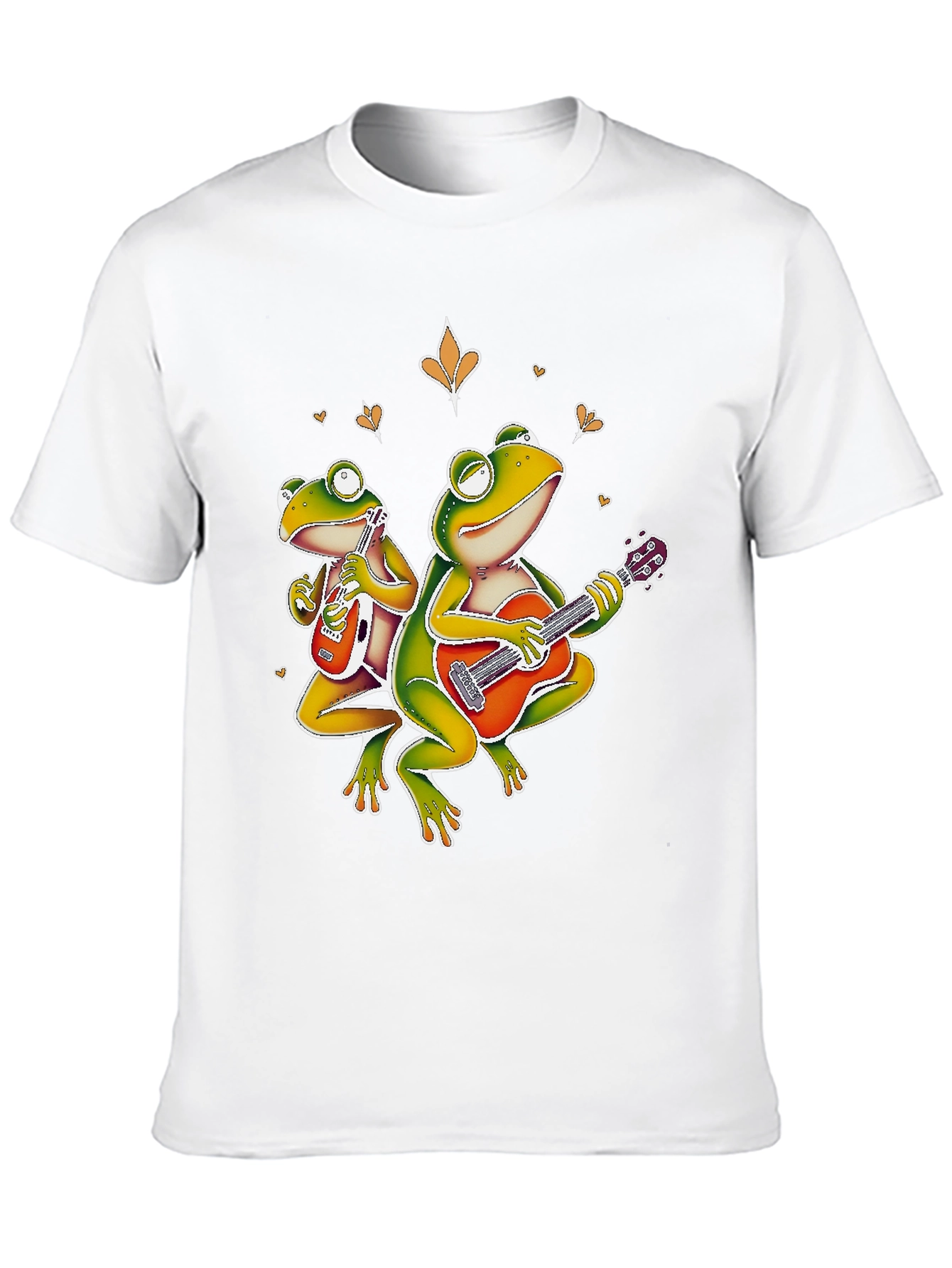 Frog Band Graphic T-Shirt - Cool Musician Design