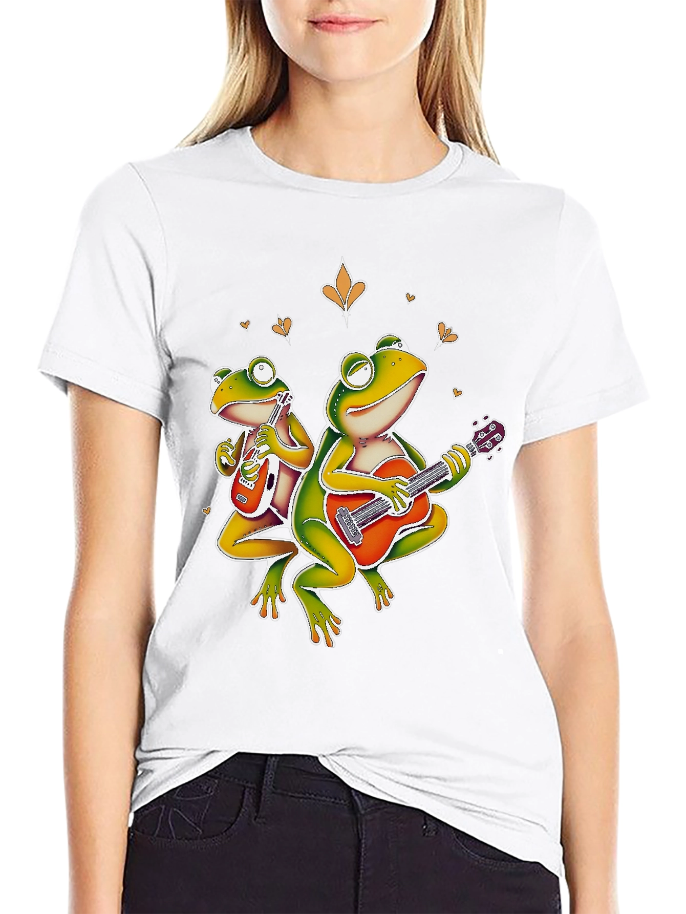 Frog Band Graphic T-Shirt - Cool Musician Design