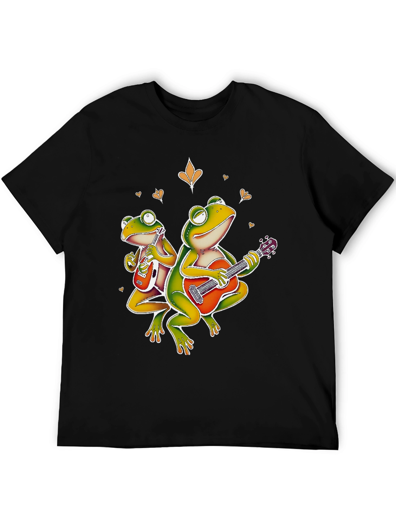 Frog Band Graphic T-Shirt - Cool Musician Design