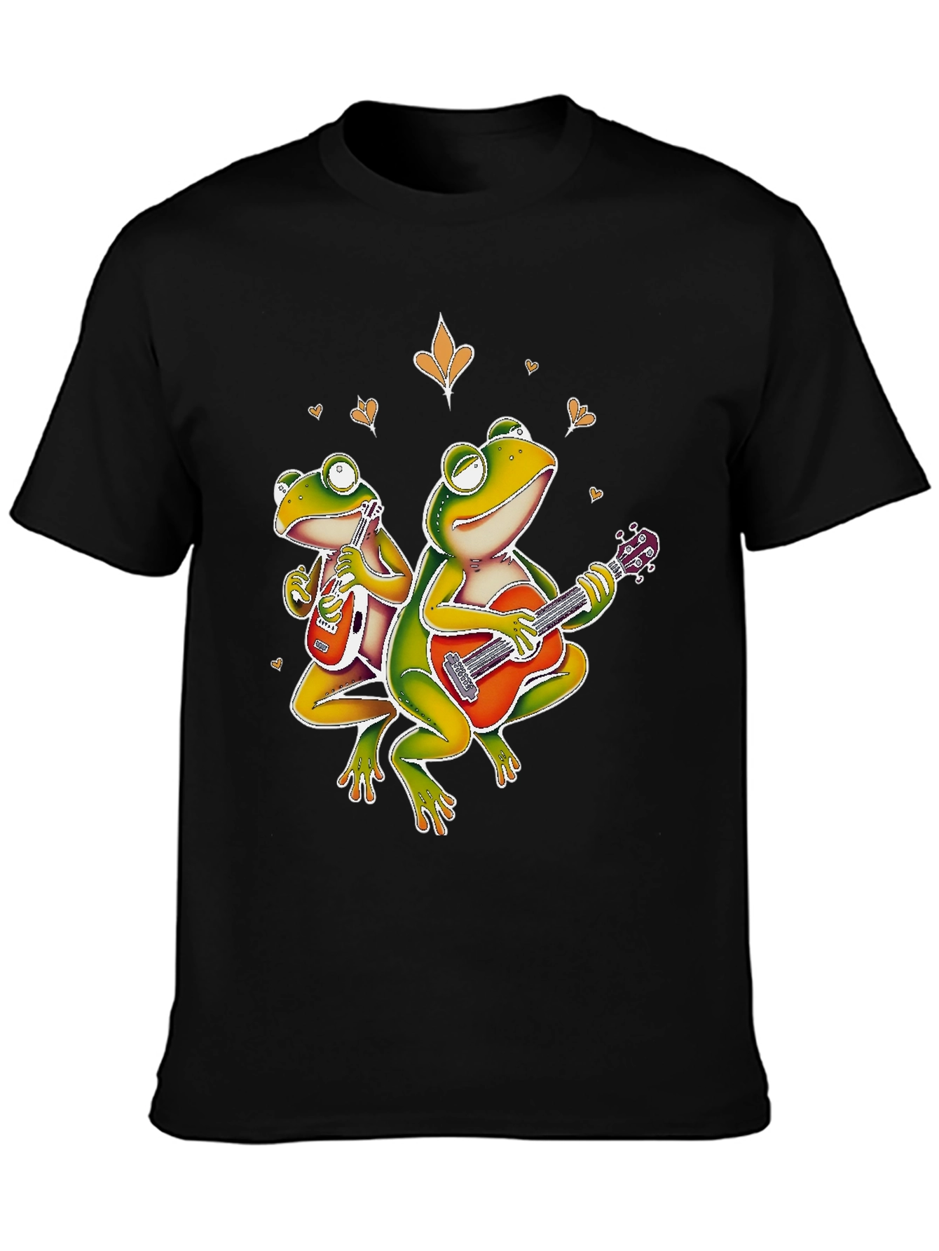 Frog Band Graphic T-Shirt - Cool Musician Design