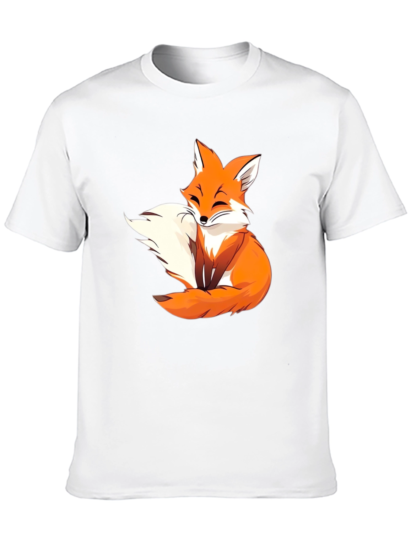 Cute Fox Graphic Tee - Black Unisex T-Shirt