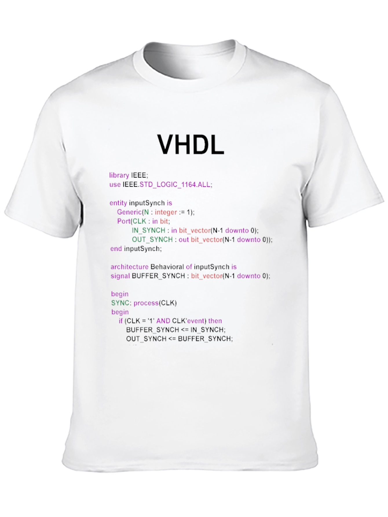 VHDL Code Black T-Shirt - For Programmers