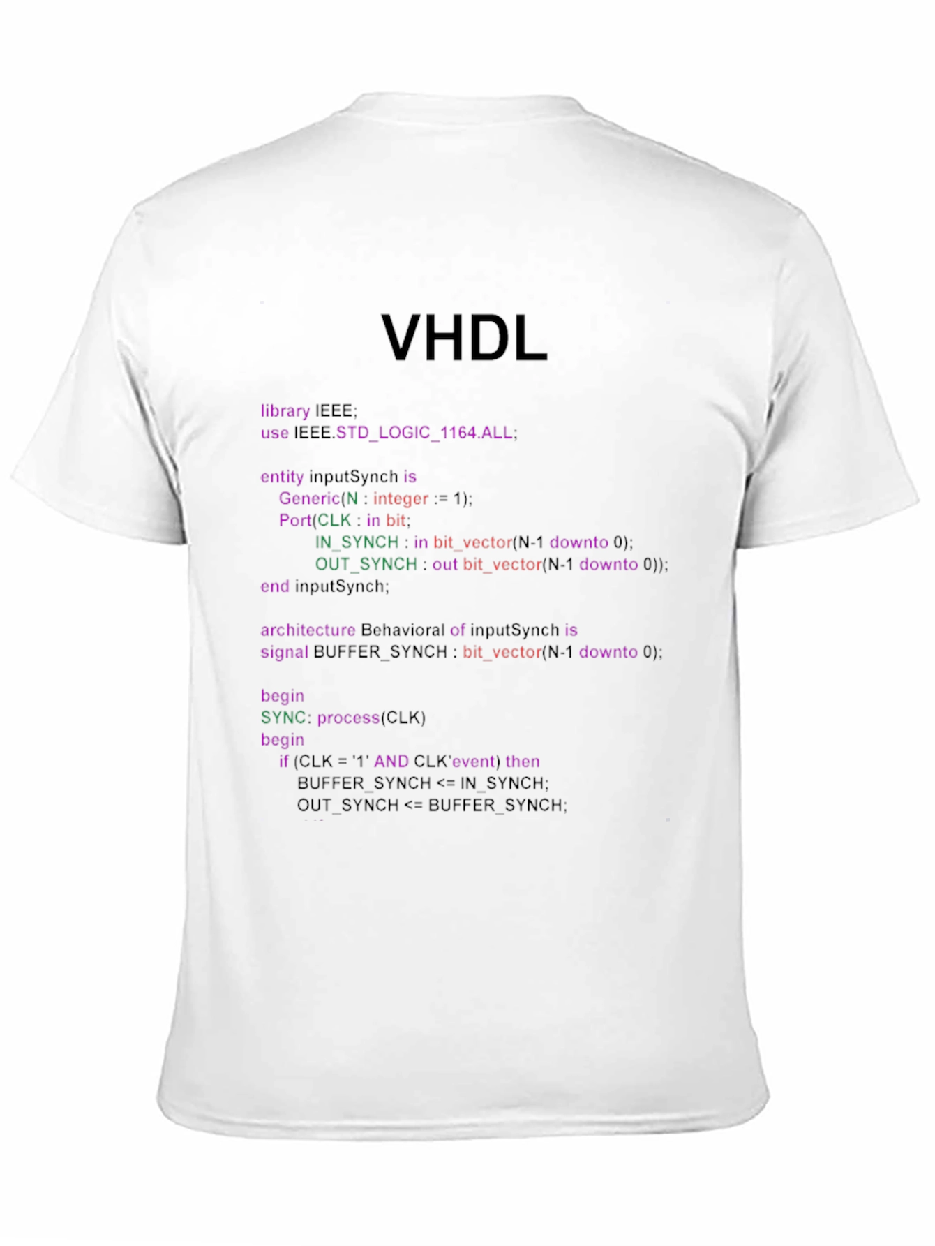 VHDL Code Black T-Shirt - For Programmers