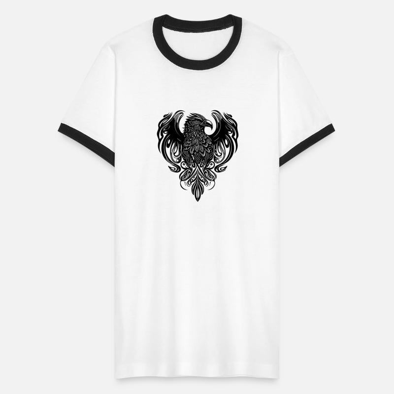 Eagle Head In Tattoo Cartoon Style Logo