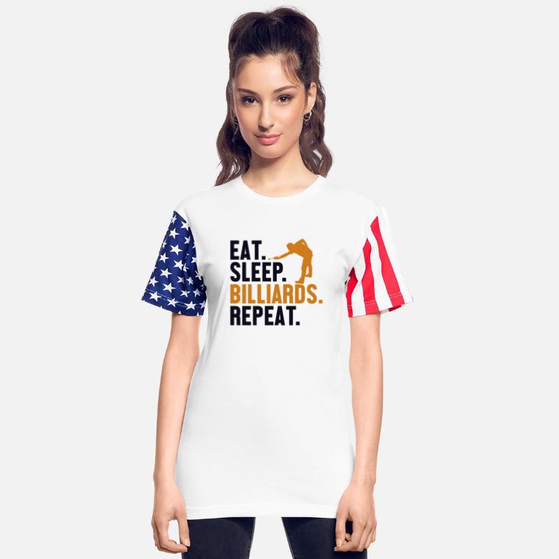 Eat Sleep Billiards Repeat Snooker Balls Pool