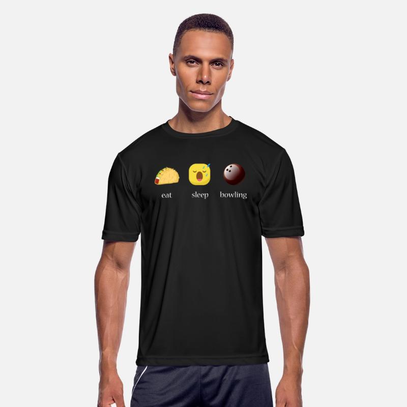 Eat Sleep Bowling Repeat Emoticons Graphic