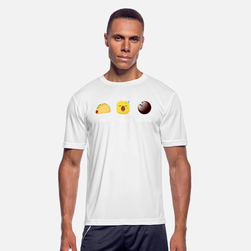 Eat Sleep Bowling Repeat Emoticons Graphic