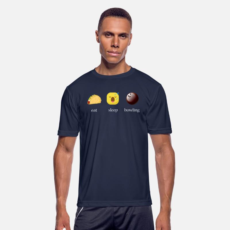 Eat Sleep Bowling Repeat Emoticons Graphic