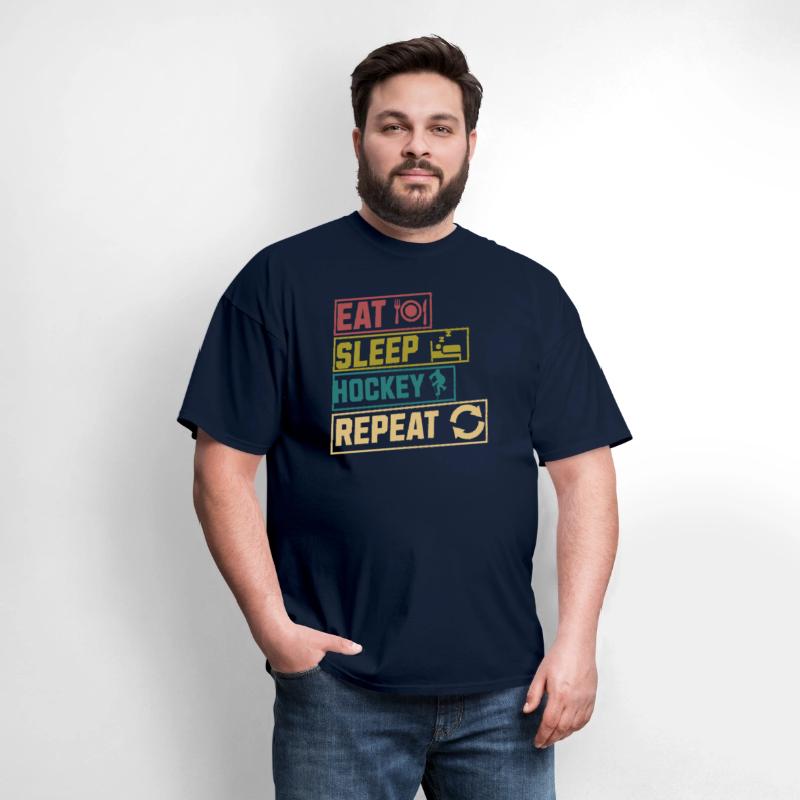 Eat sleep hockey repeat hobby