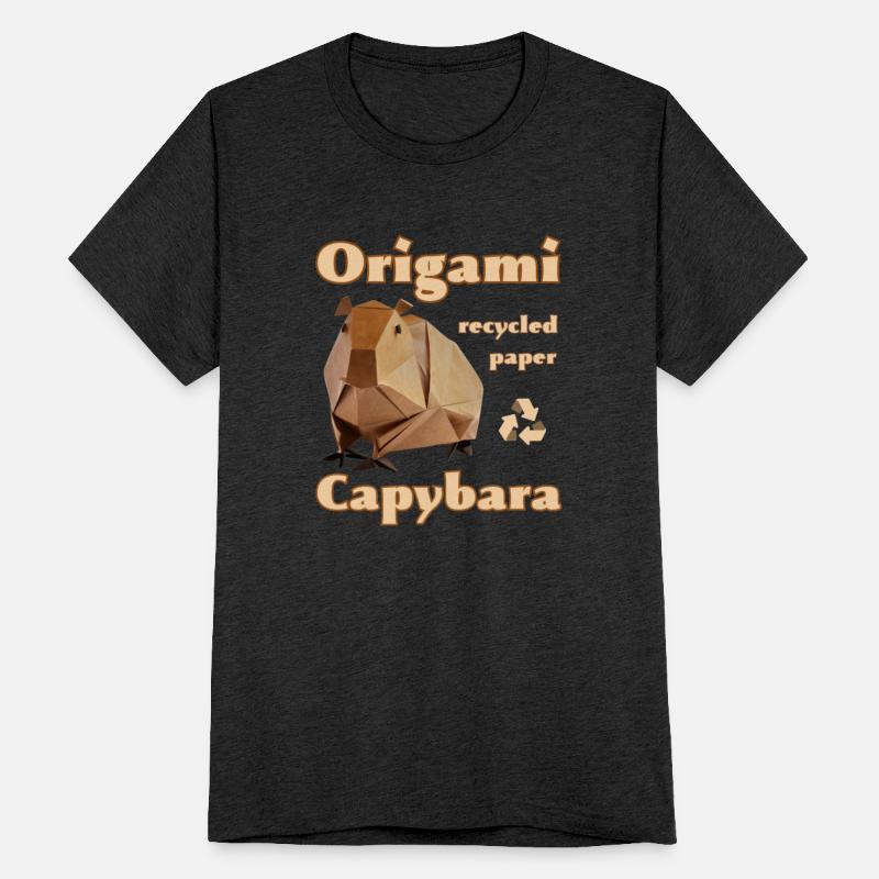 Ecology Capybara Origami from recycled paper.