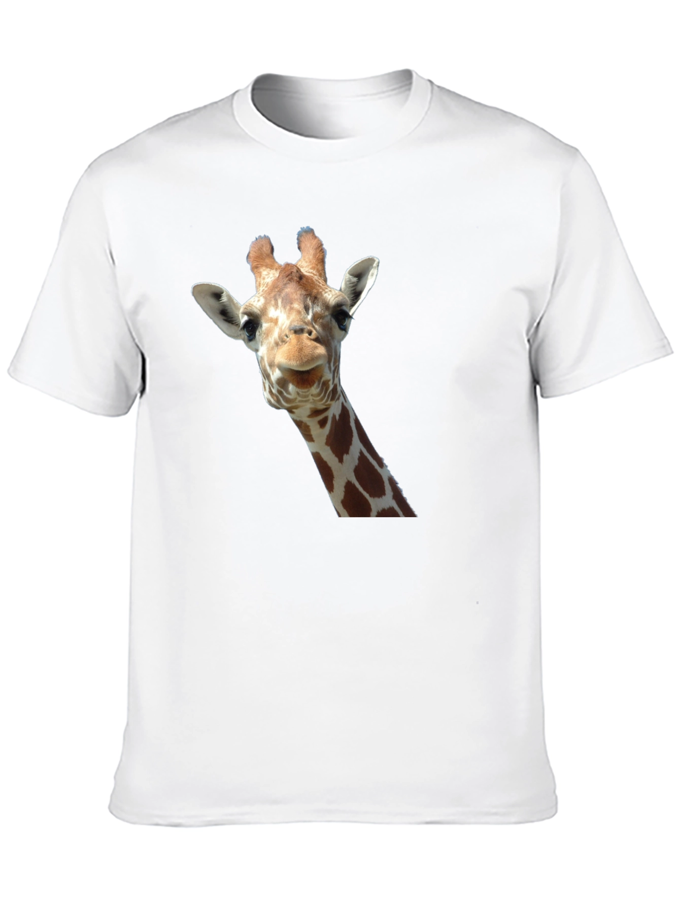 Giraffe Head Graphic Print Black T-Shirt