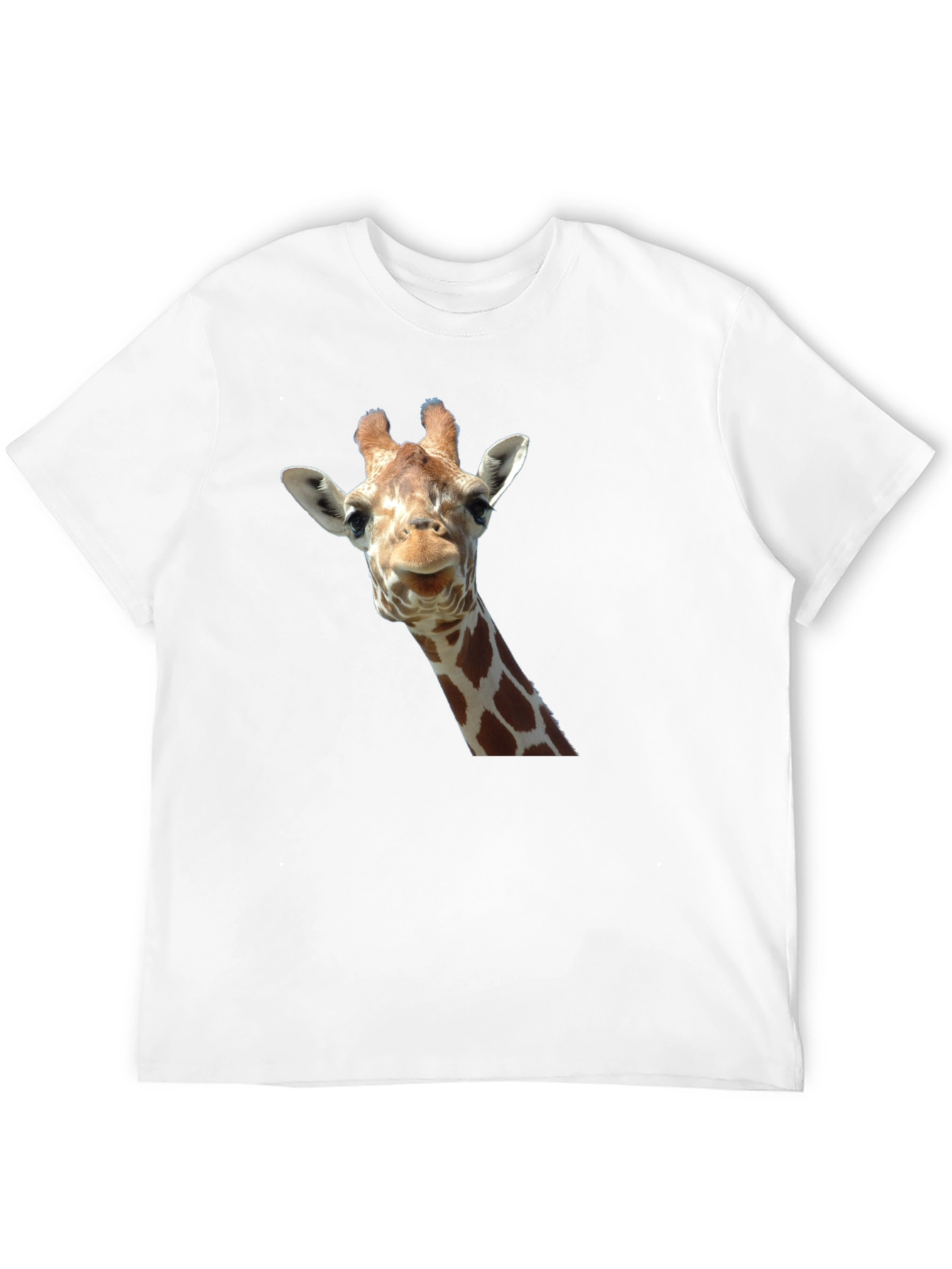 Giraffe Head Graphic Print Black T-Shirt